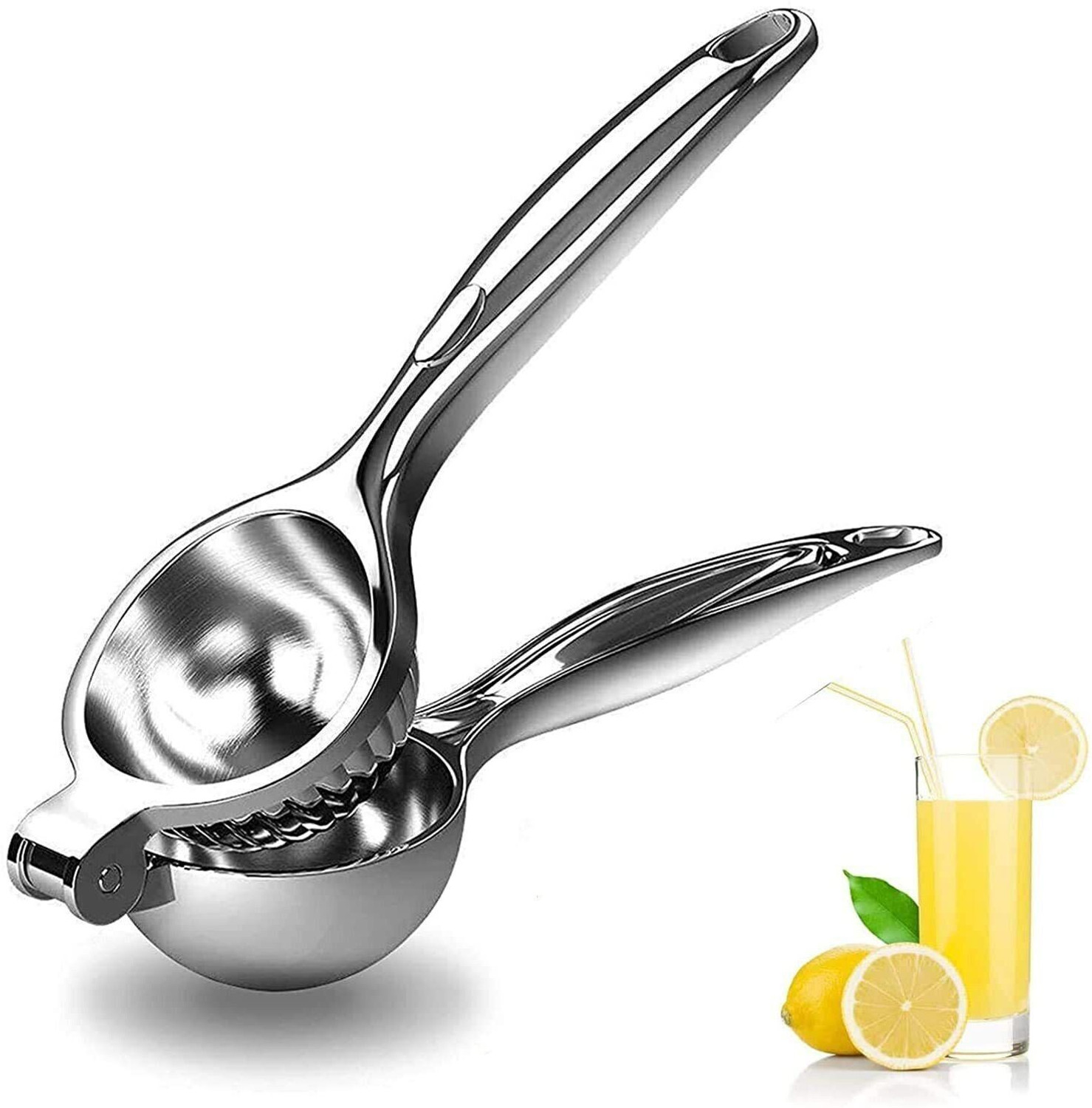 Image of Radestro Steel Lemon Squeezer Steel,Lemon Juice Extractor- Model for New Generation Hand Juicer (Silver)