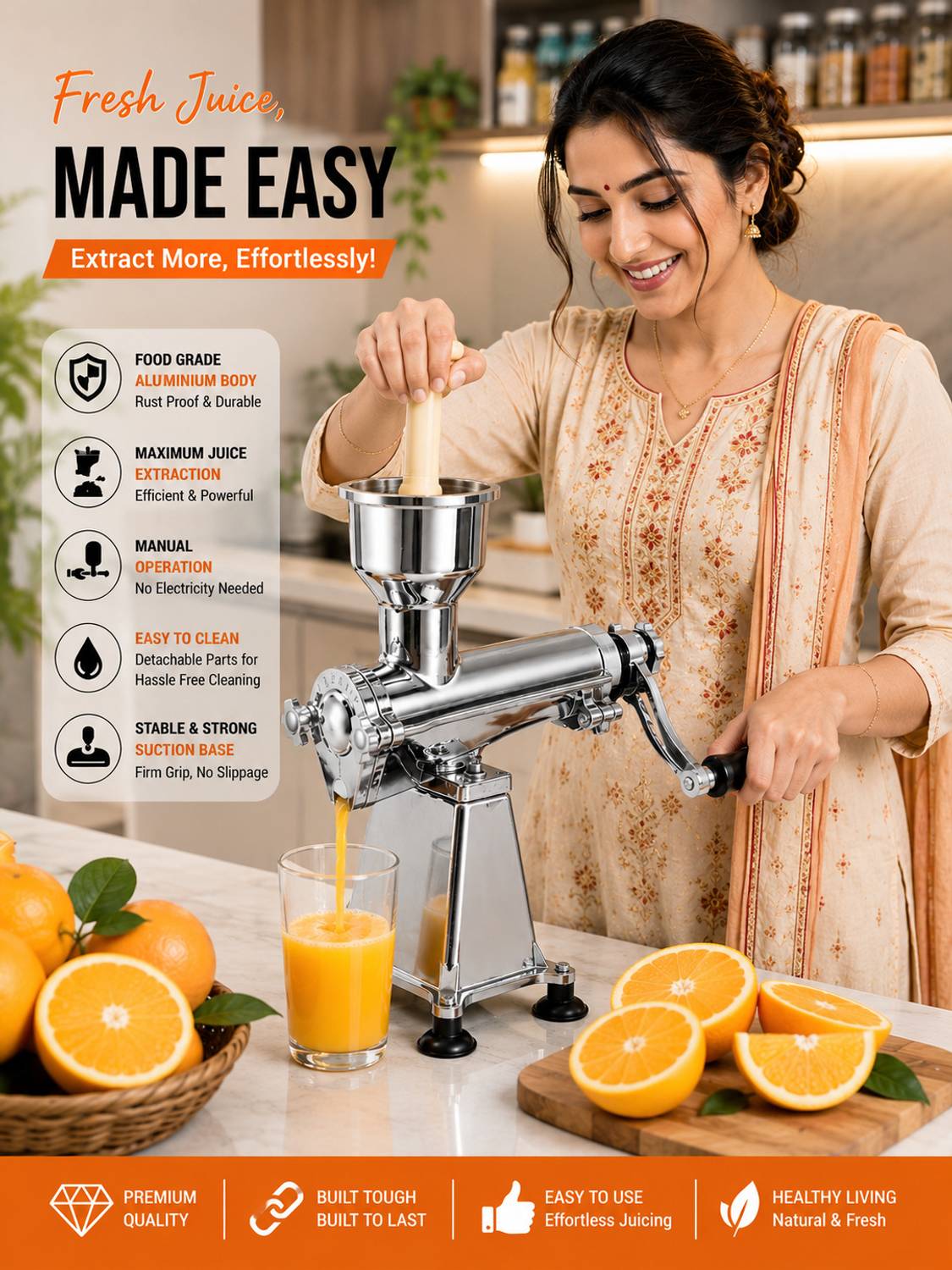 parashar enterprises Aluminium Hand Juicer - Image 3