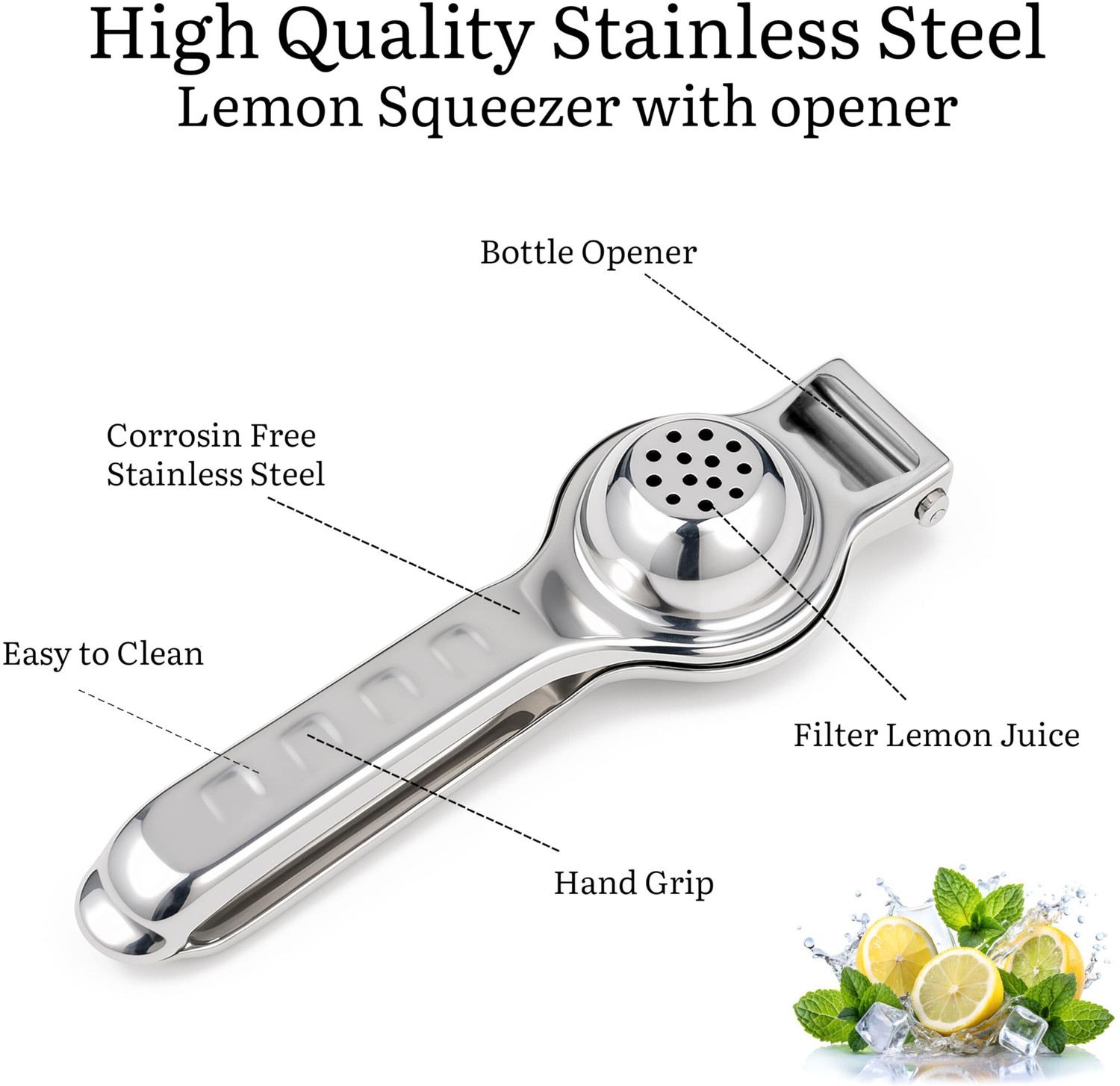 Image of Super mom Aluminium Hand Juicer (Steel)