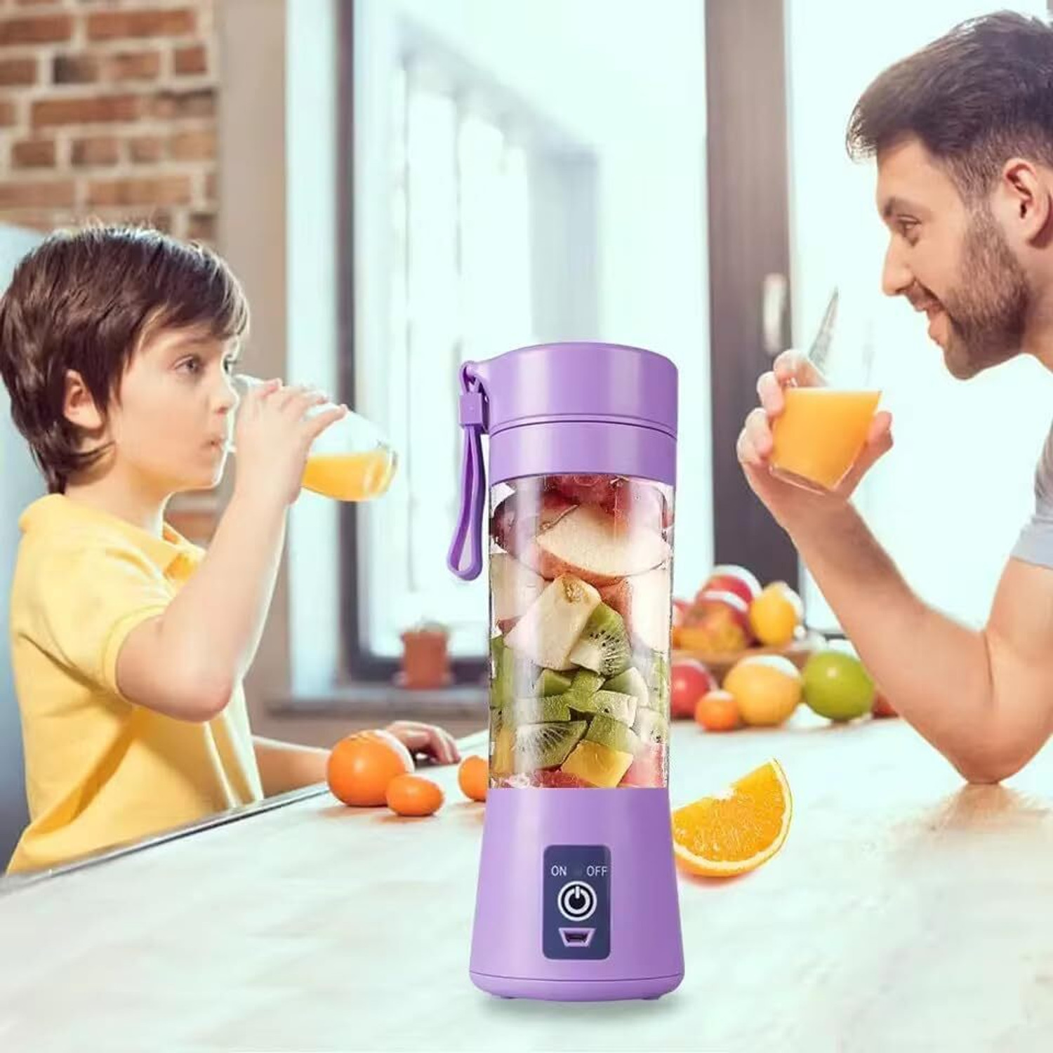 Image of Udghosh Creation Electric Juicer Blender 380ml | USB Rechargeable Mini Juicer Mixer 220 W Juicer