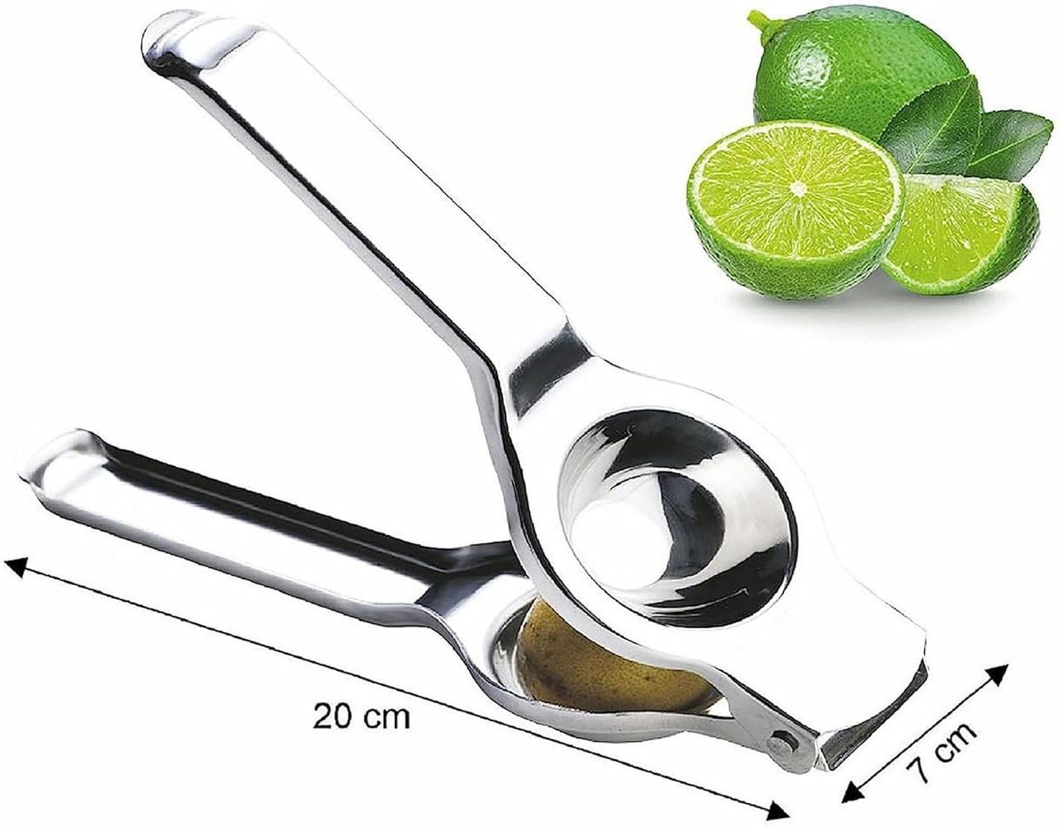Image of Radestro Steel Lemon Squeezer Steel,Lemon Juice Extractor- Model for New Generation Hand Juicer (Silver)