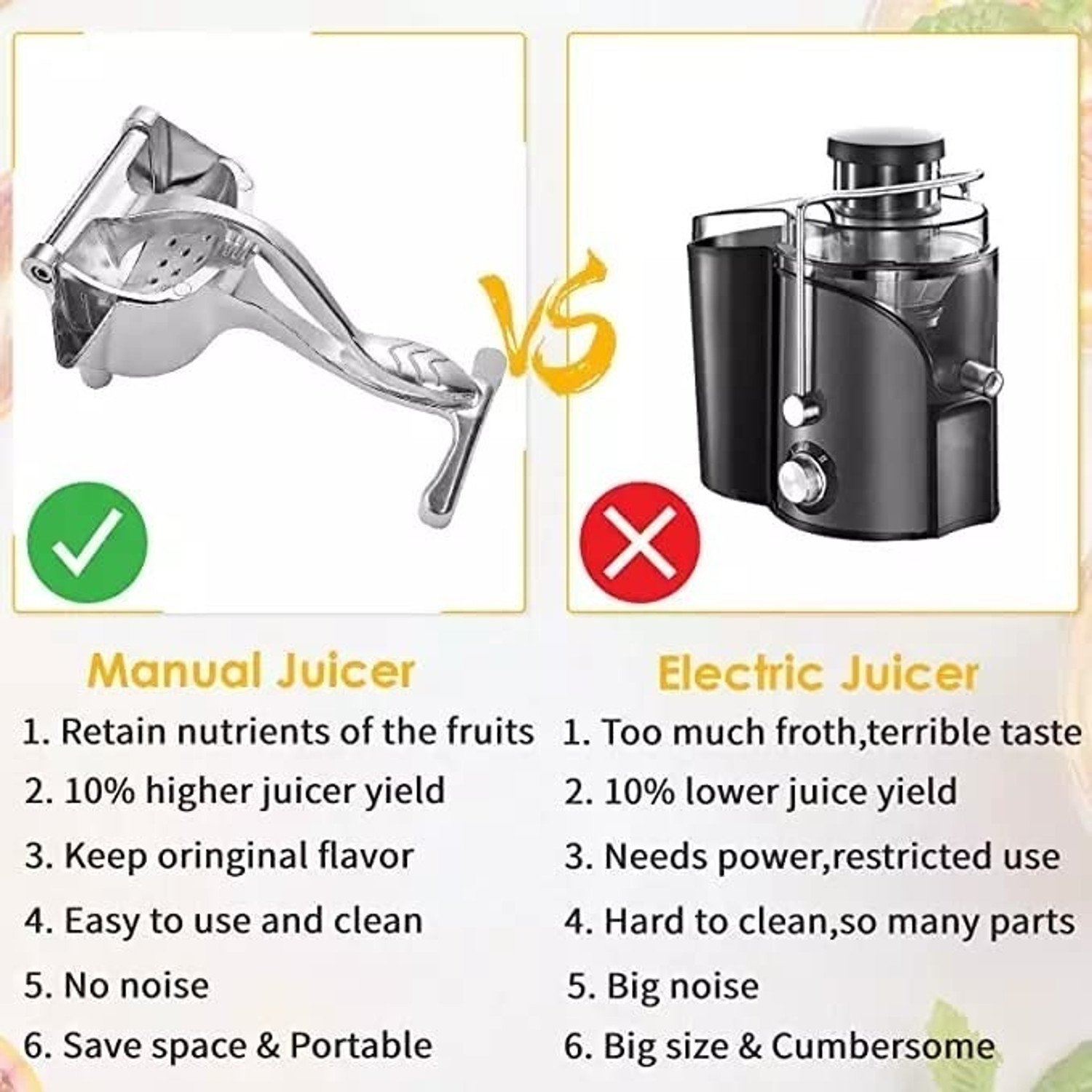 Image of Kello Aluminium Manual Hand Juicer Mixer | Juicer Handy for Kitchen For Fruits & Vegetables Hand Juicer