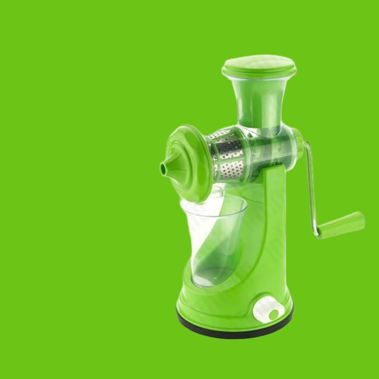 Image of Zubix Steel Plastic Fruit Juicer Juice Making Machine with Steel Handle, Green Hand Juicer