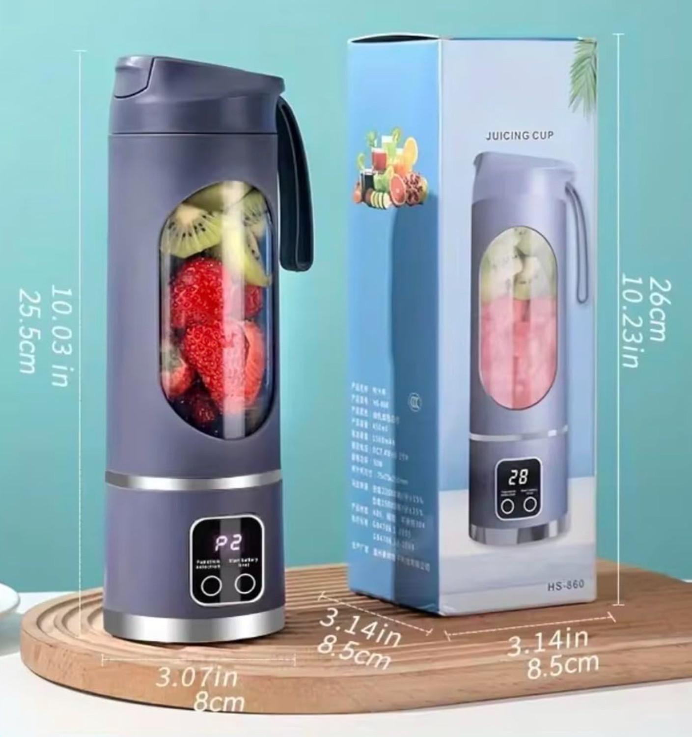Image of NexusHut 450ml Portable Electric blender: USB Rechargeable Smoothie & Shake Maker HS-860 25 W Juicer Mixer Grinder