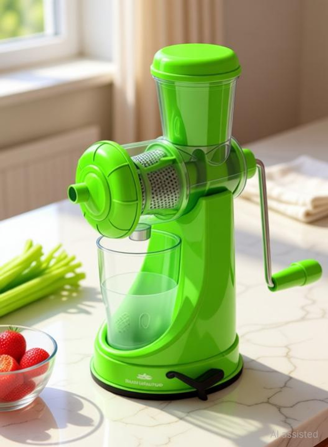 Image of SqueezeUp Plastic, Steel Plastic Fruit Juicer Juice Making Machine with Steel Handle, Hand Juicer Hand Juicer