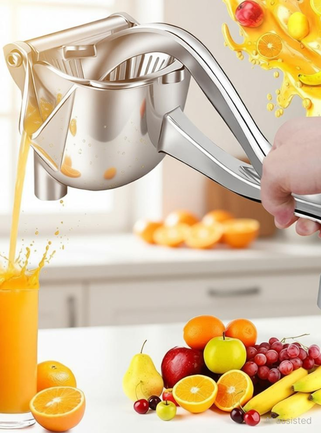 Image of Kello Aluminium Manual Hand Juicer Mixer | Juicer Handy for Kitchen For Fruits & Vegetables Hand Juicer