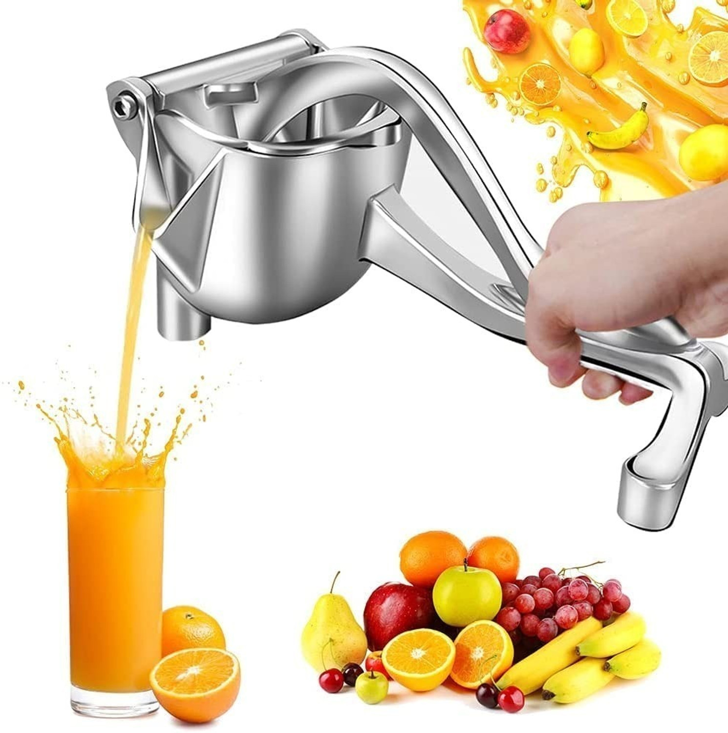 Image of Kello Aluminium Manual Hand Juicer Mixer | Juicer Handy for Kitchen For Fruits & Vegetables Hand Juicer
