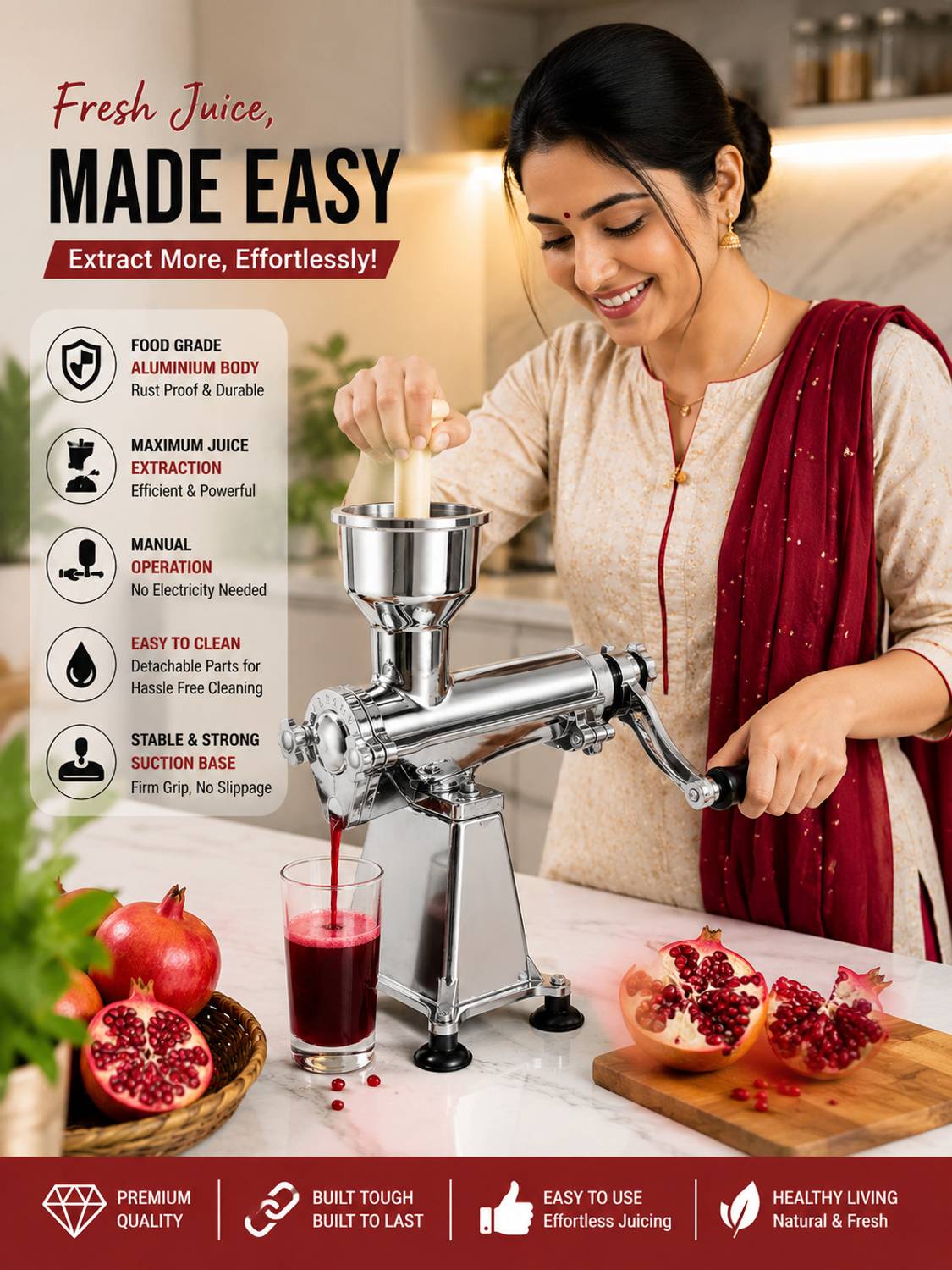 parashar enterprises Aluminium Hand Juicer - Image 4