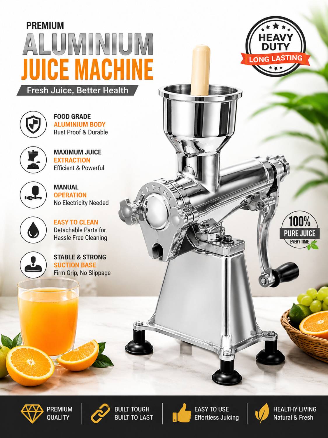 parashar enterprises Aluminium Hand Juicer - Image 1