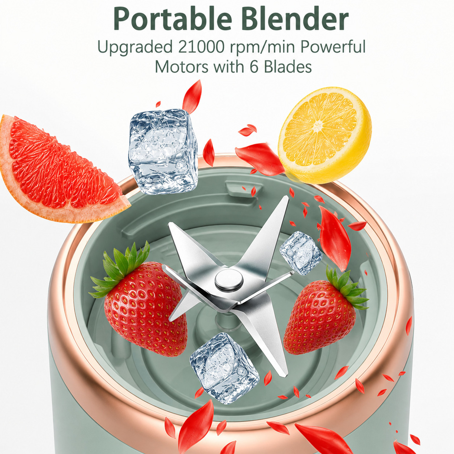 Image of Tazomi Portable USB Rechargeable Juicer Blender Mini Smoothie Maker Bottle 105 W Juicer