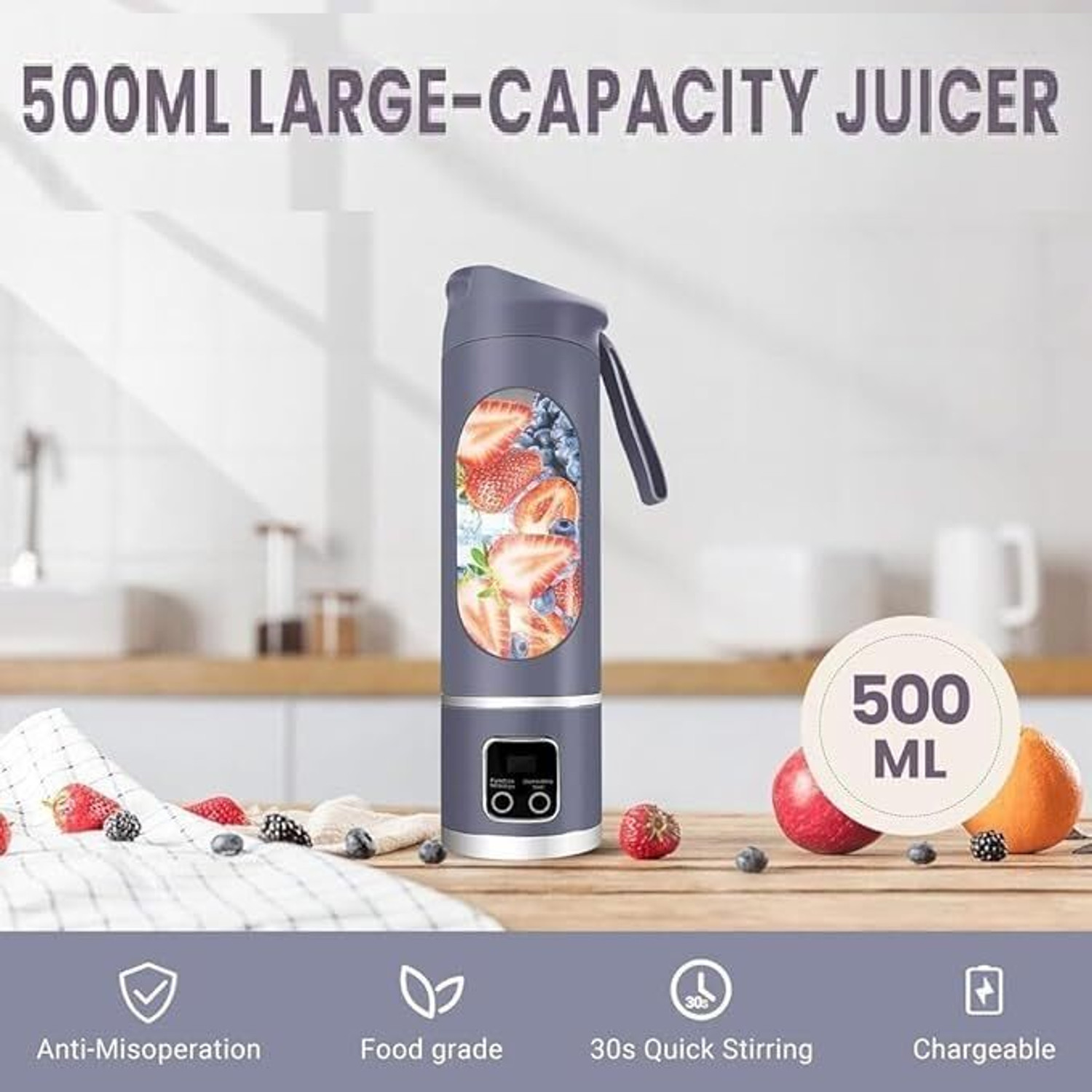 Image of Kricy enterprise Plastic Portable JuicerBlender Electric Juicers Fruit Mixers Hand Juicer