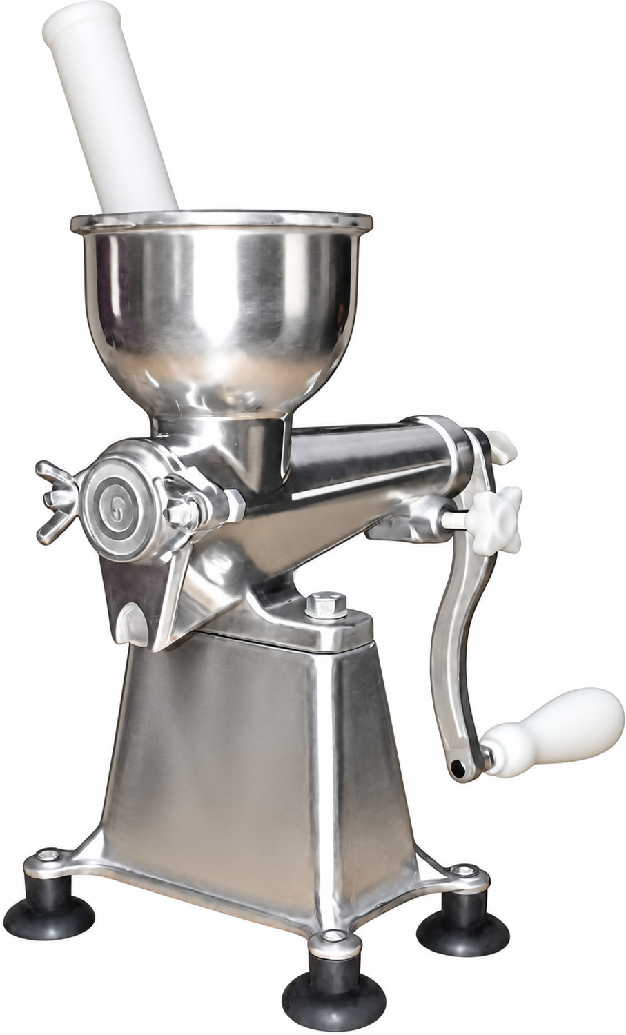 Image of Velaris Aluminium Aluminium Manual Fruit Juicer Machine | Hand Crank Juice Extractor Hand Juicer (Silver)