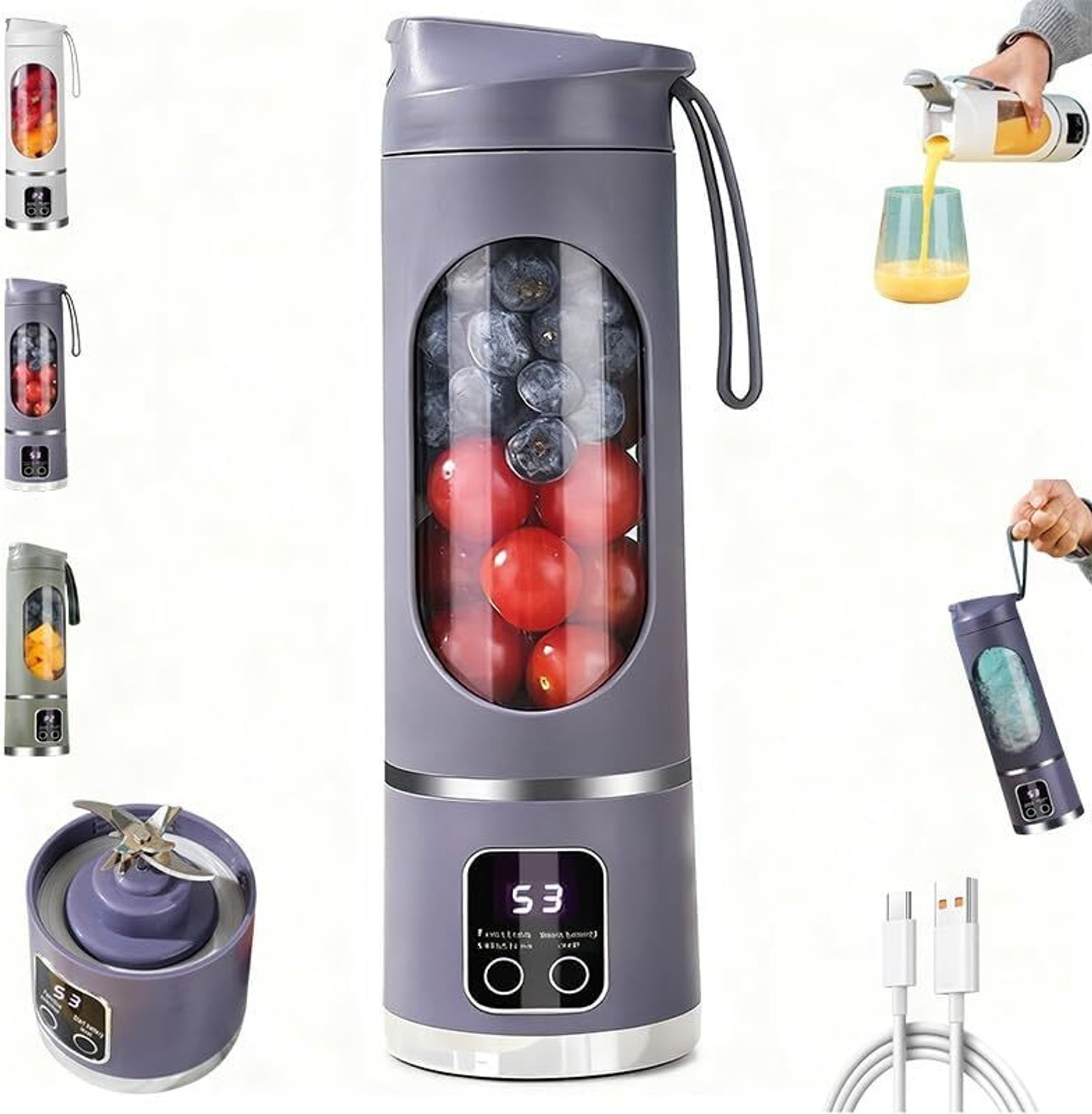 Image of Kricy enterprise Plastic Portable JuicerBlender Electric Juicers Fruit Mixers Hand Juicer