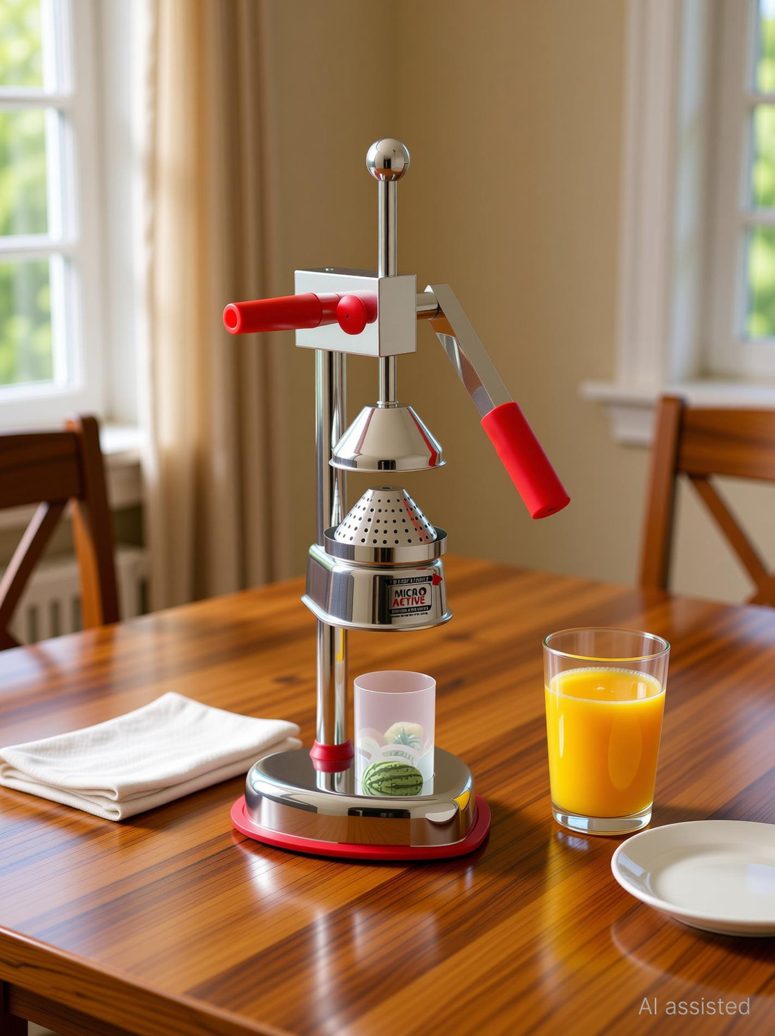 Image of MICROACTIVE Steel SS304 Manual Handpress Orange Juicer Hand Juicer