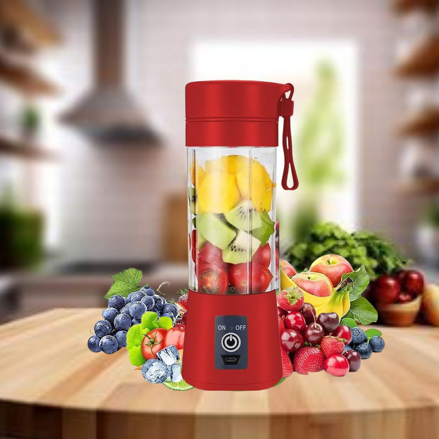 Image of ROAR Plastic Electric Fruit Juicer, USB Rechargeable, Mini Juicer Grinder For shake /JuiceC141 Hand Juicer