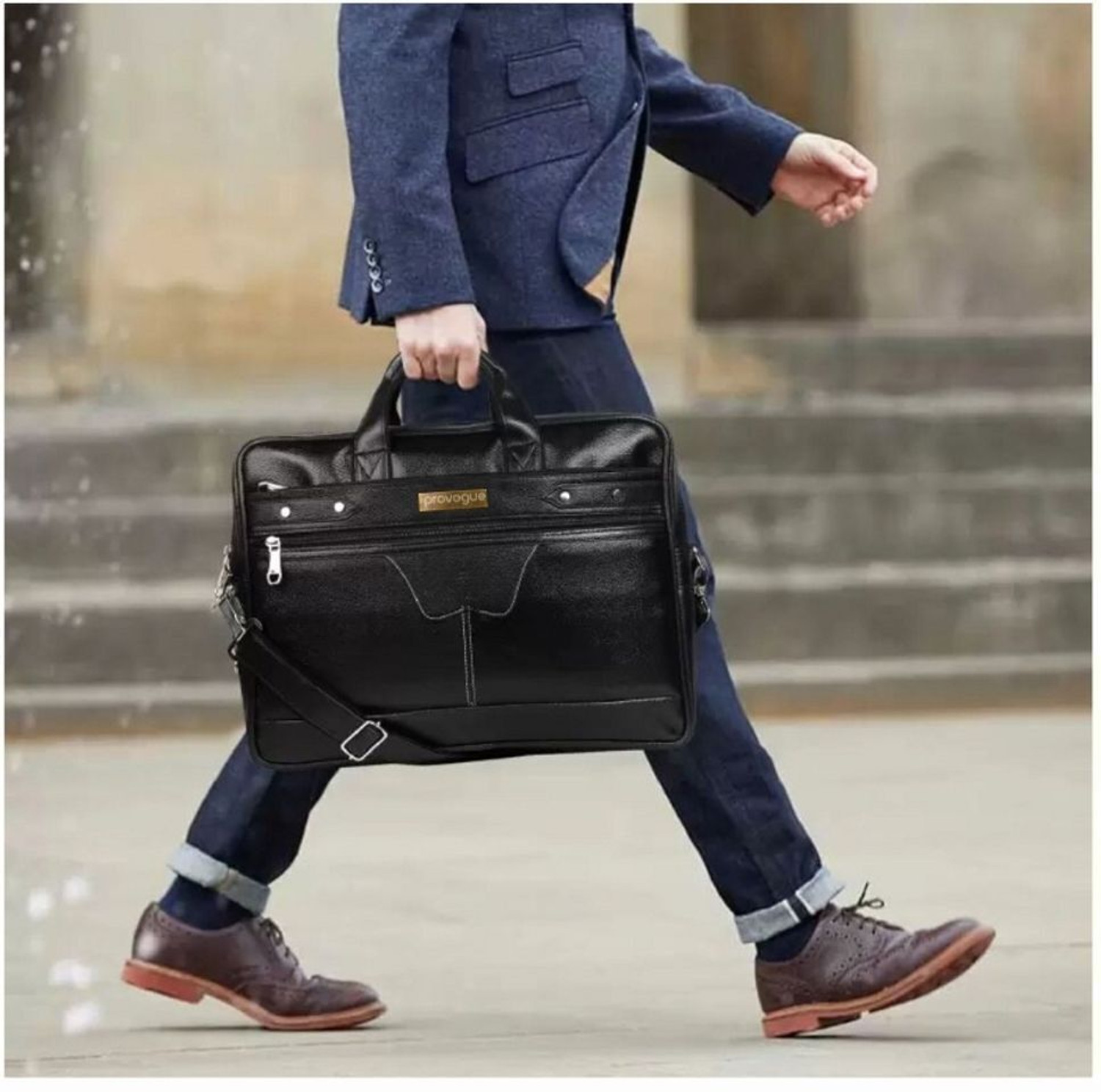 Image of PROVOGUE Men & Women Black Messenger Bag