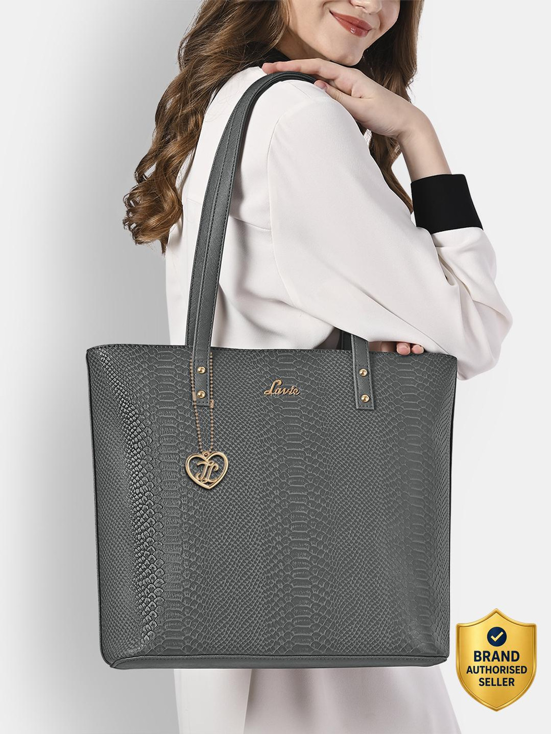 Image of LAVIE Women Grey Tote