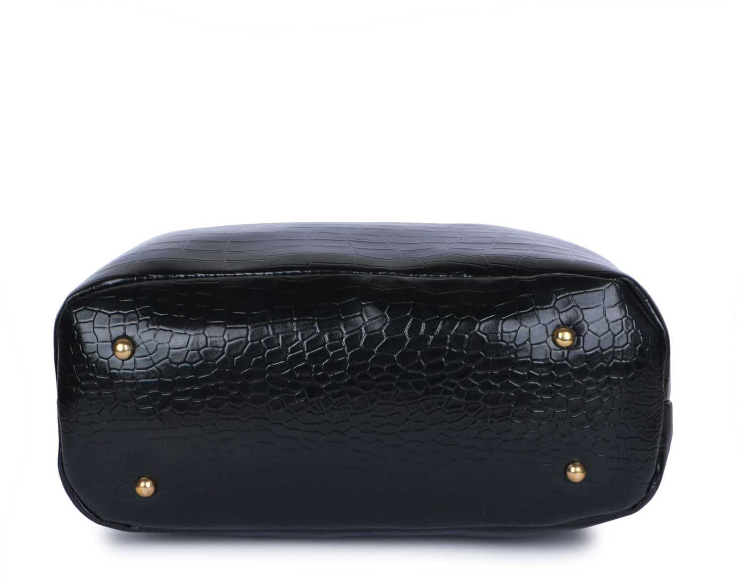 Image of AVERAA Black, Tan Hand-held Bag The Croco Luxe 2-in-1 Handbag Set (or) The Sienna Croco Combo