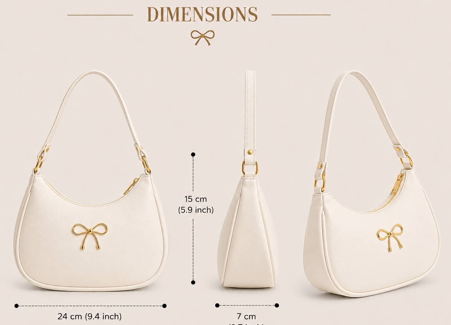 Nexivo Women White Hobo Bag - Image 4