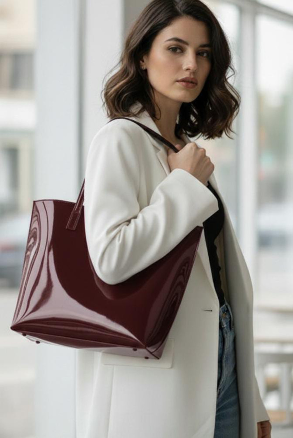 Image of LIZIQI Women Maroon Shoulder Bag