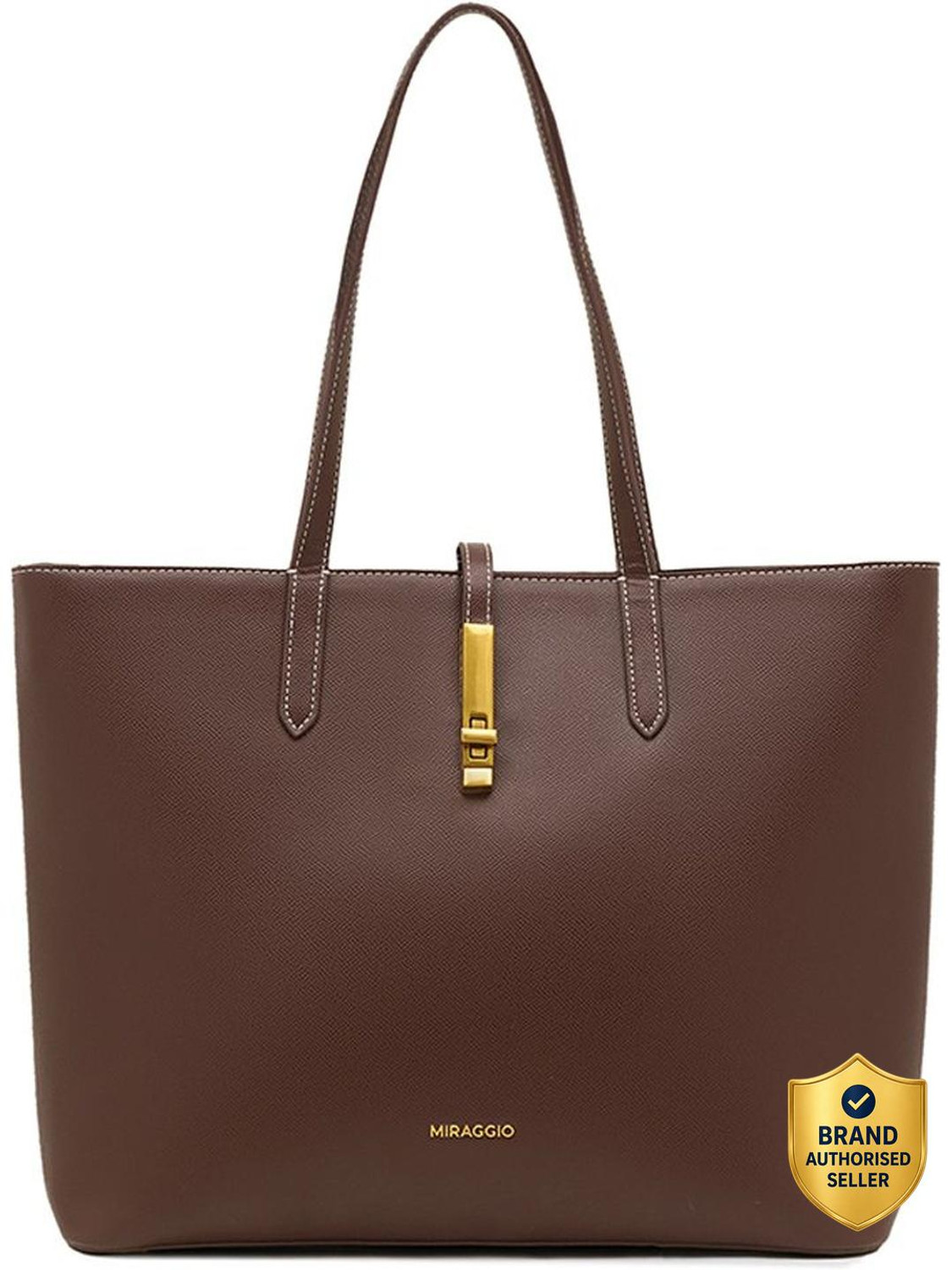 Image of Miraggio Women Brown Tote