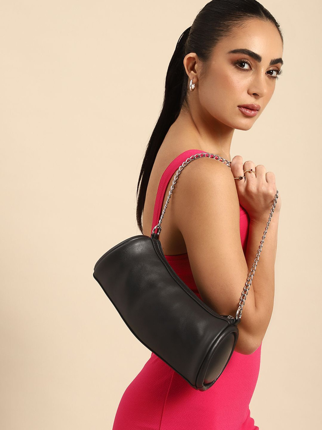 Image of Dressberry Women Black Shoulder Bag