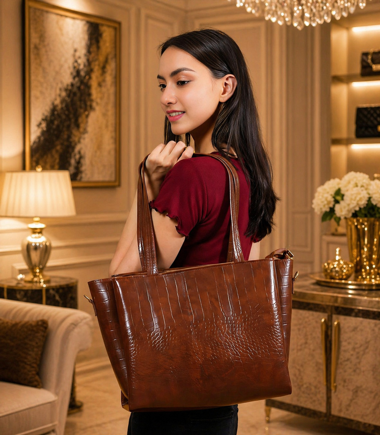 Image of FIAGO Girls Brown Tote