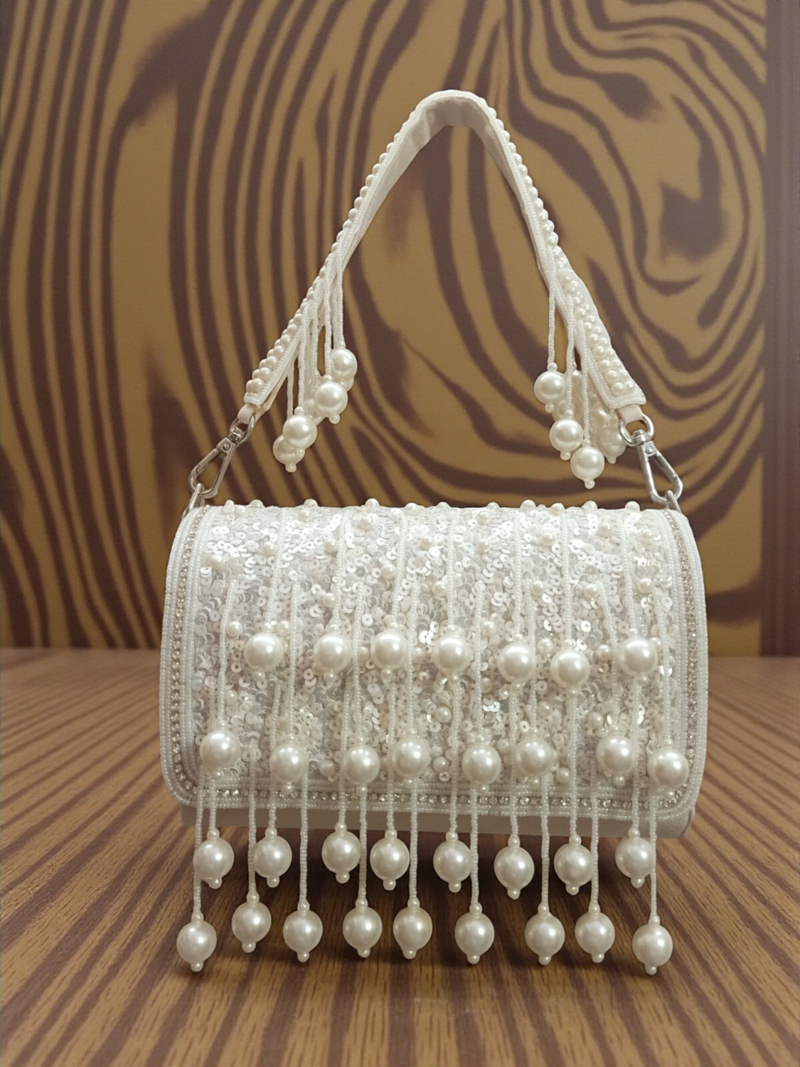 Image of Zeba collection Girls White Handbag