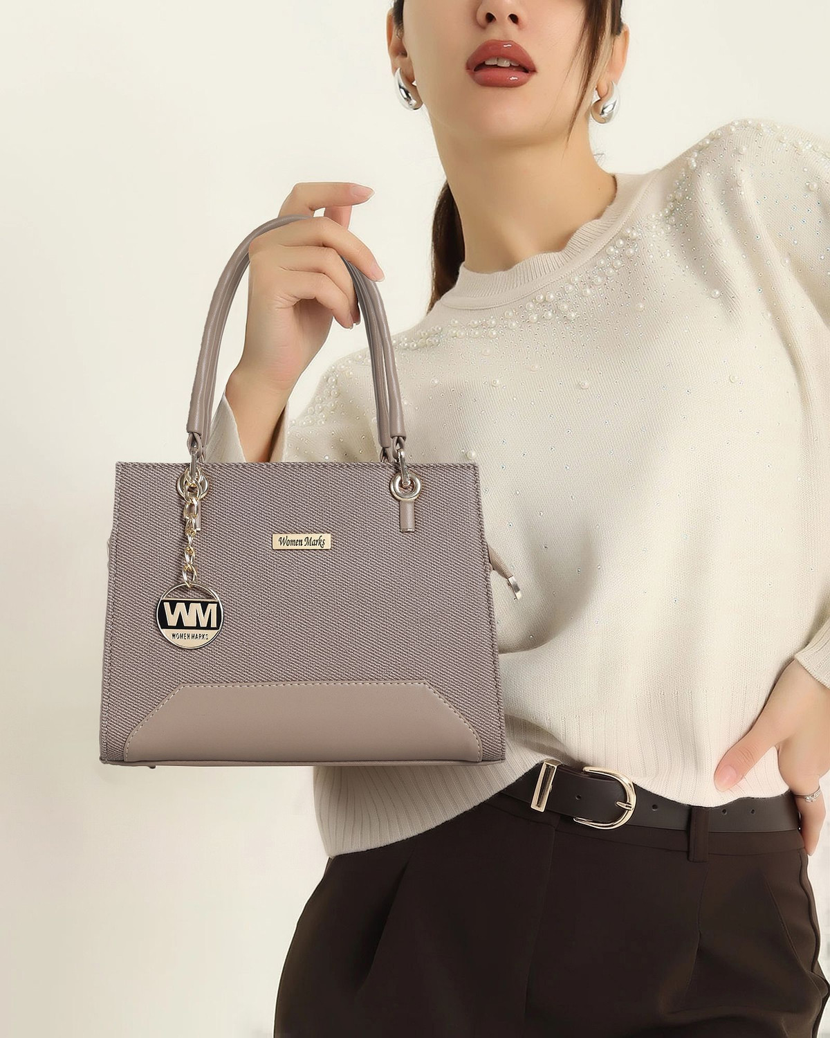 Image of Women Marks Women Khaki Hand-held Bag