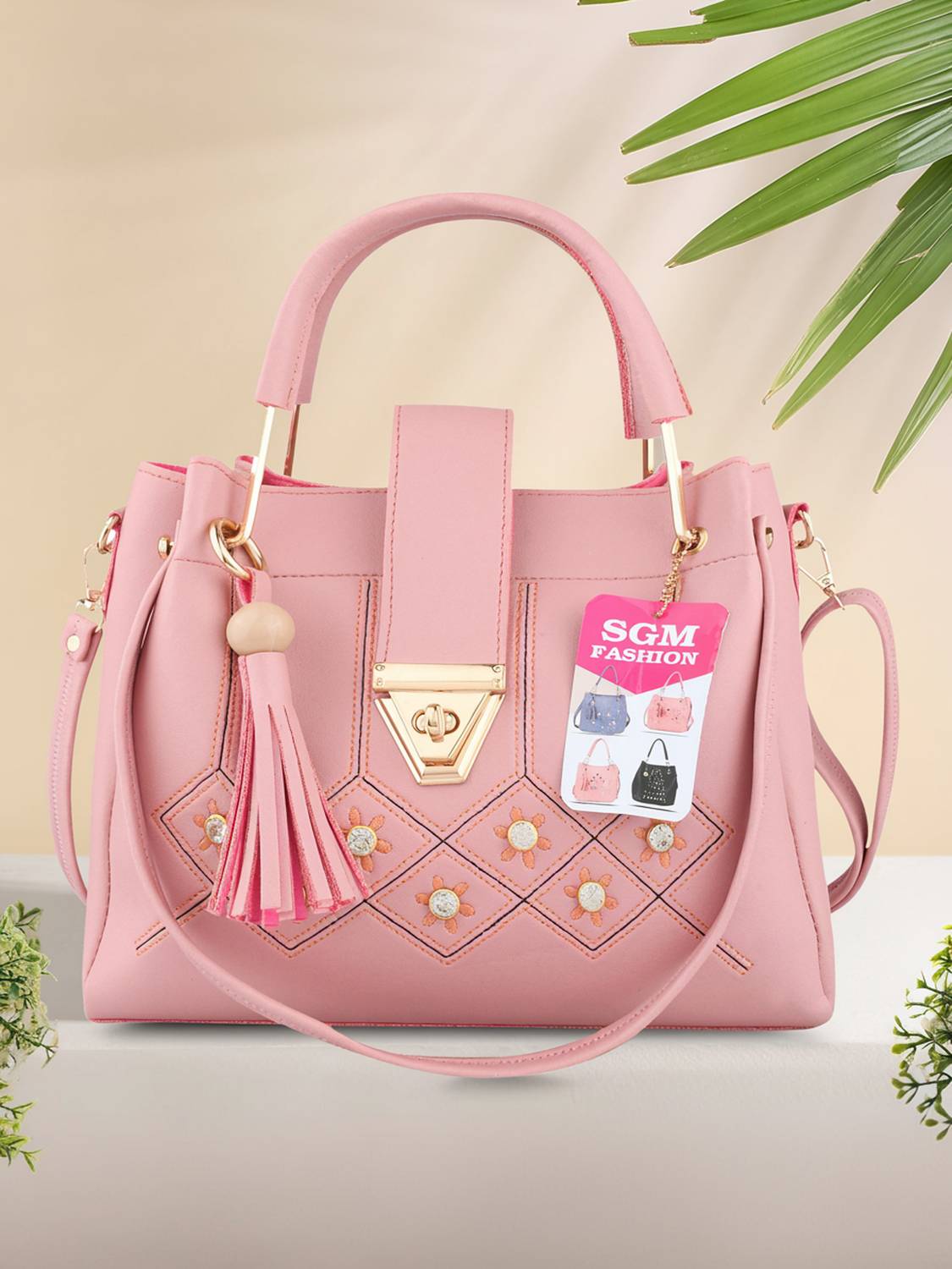 Buy SGM Fashion Women Pink Hand-held Bag LIGHT PINK Online @ Best
