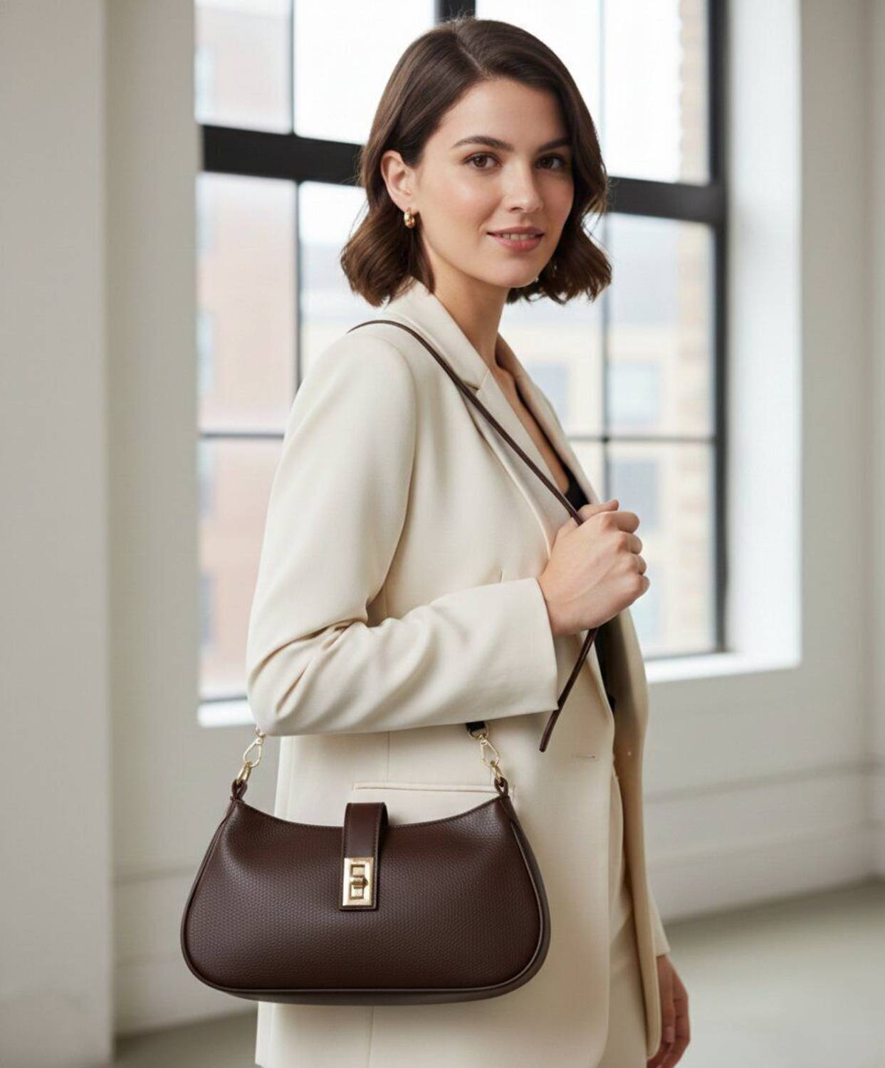 TIZARAT MAN Women Brown Shoulder Bag - Image 2