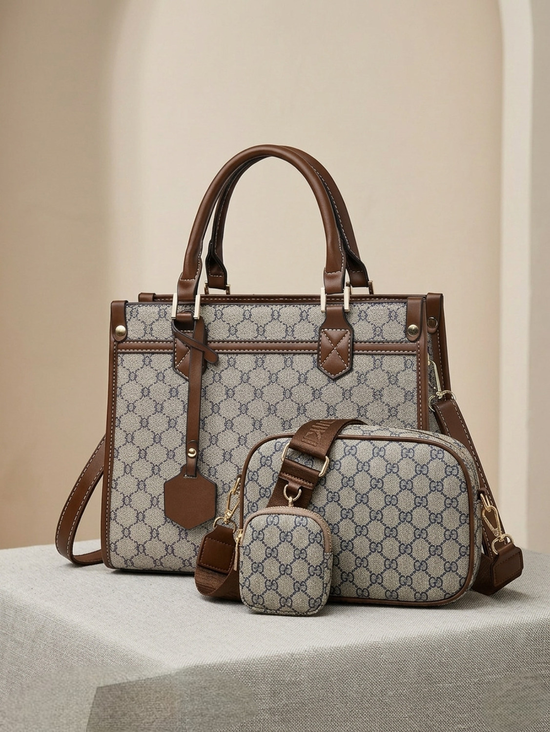 s.p. pearls Women Beige Handbag