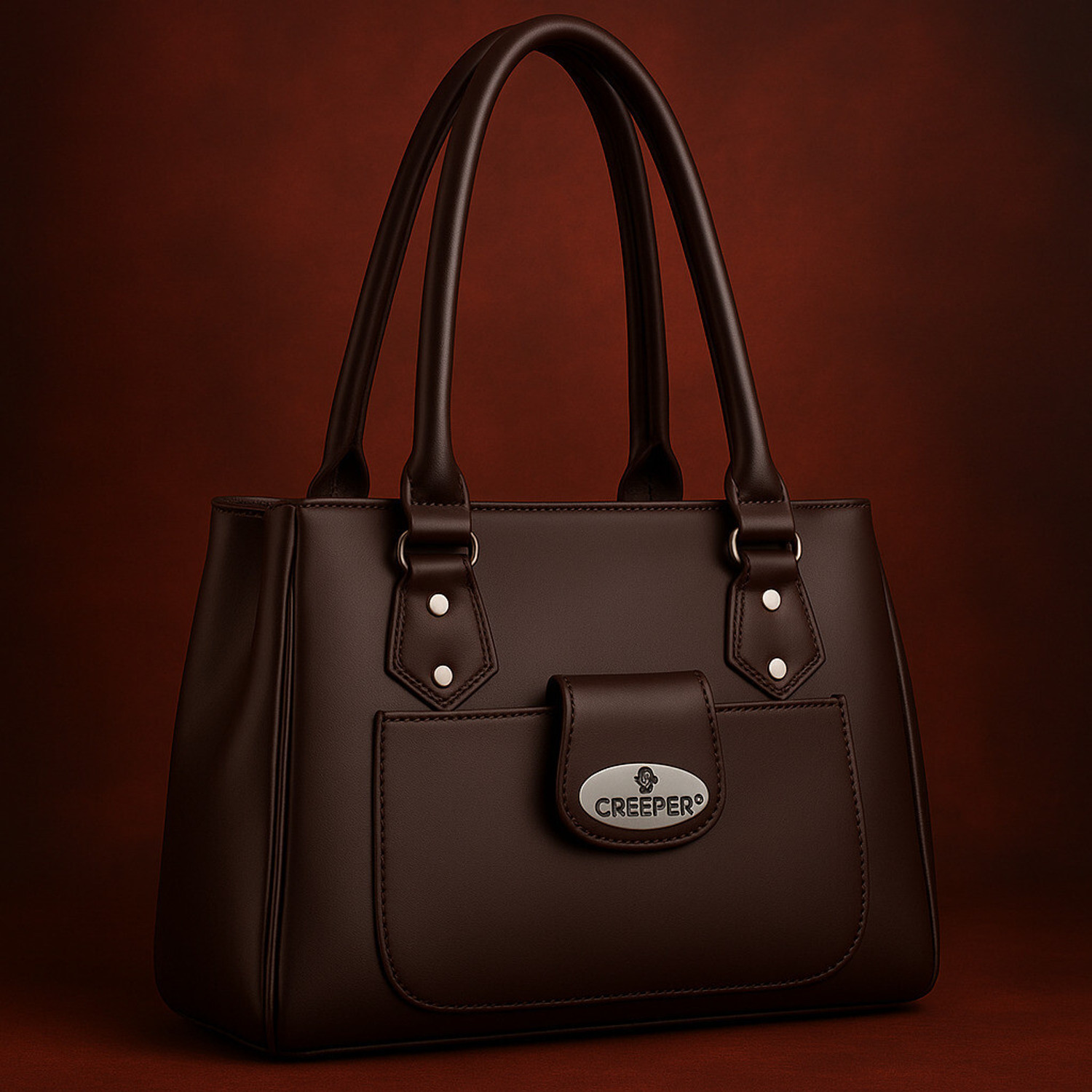 Image of Creeper Fashion Women Brown Handbag