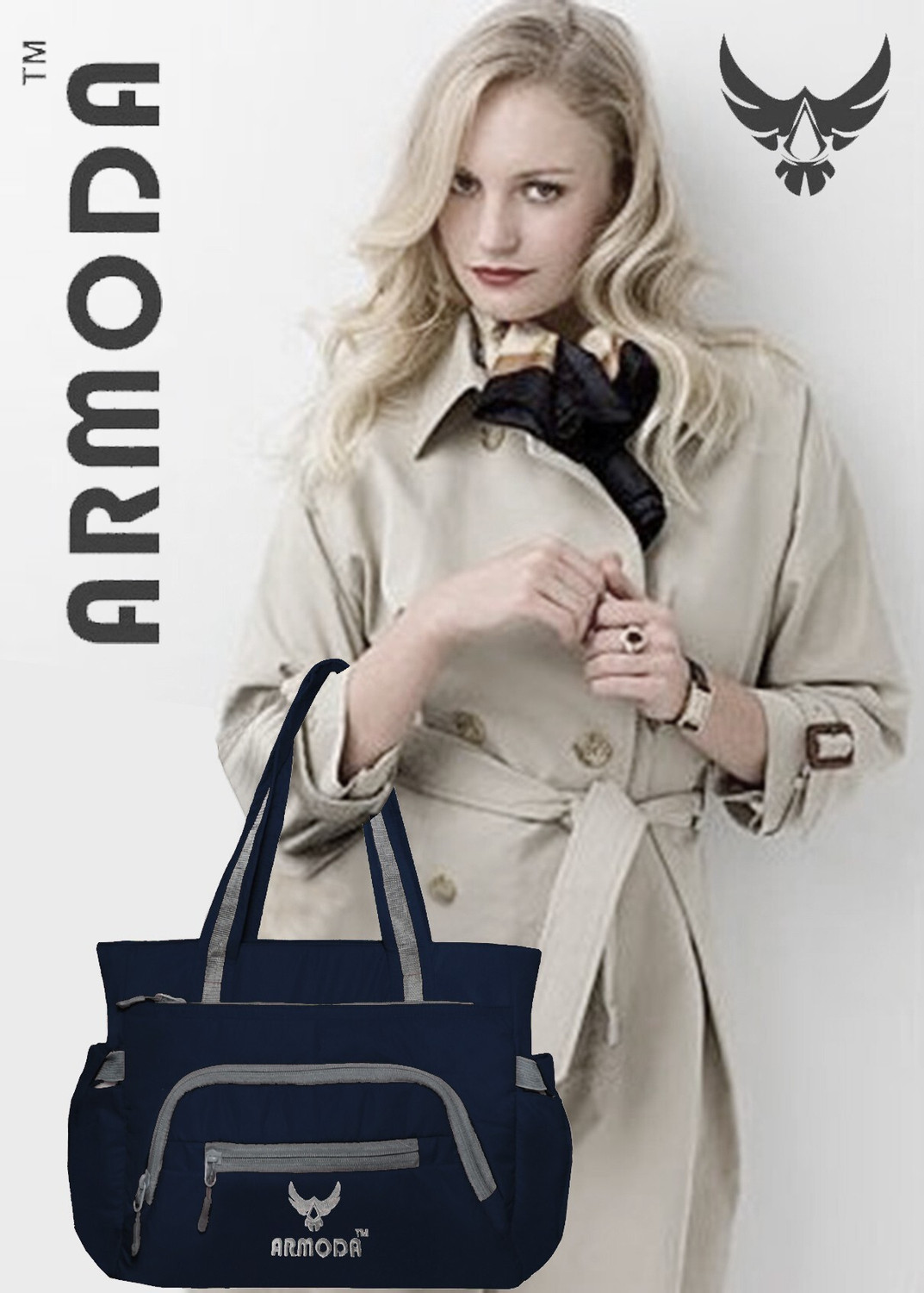 Image of ARMODA Women Blue, Grey Shoulder Bag