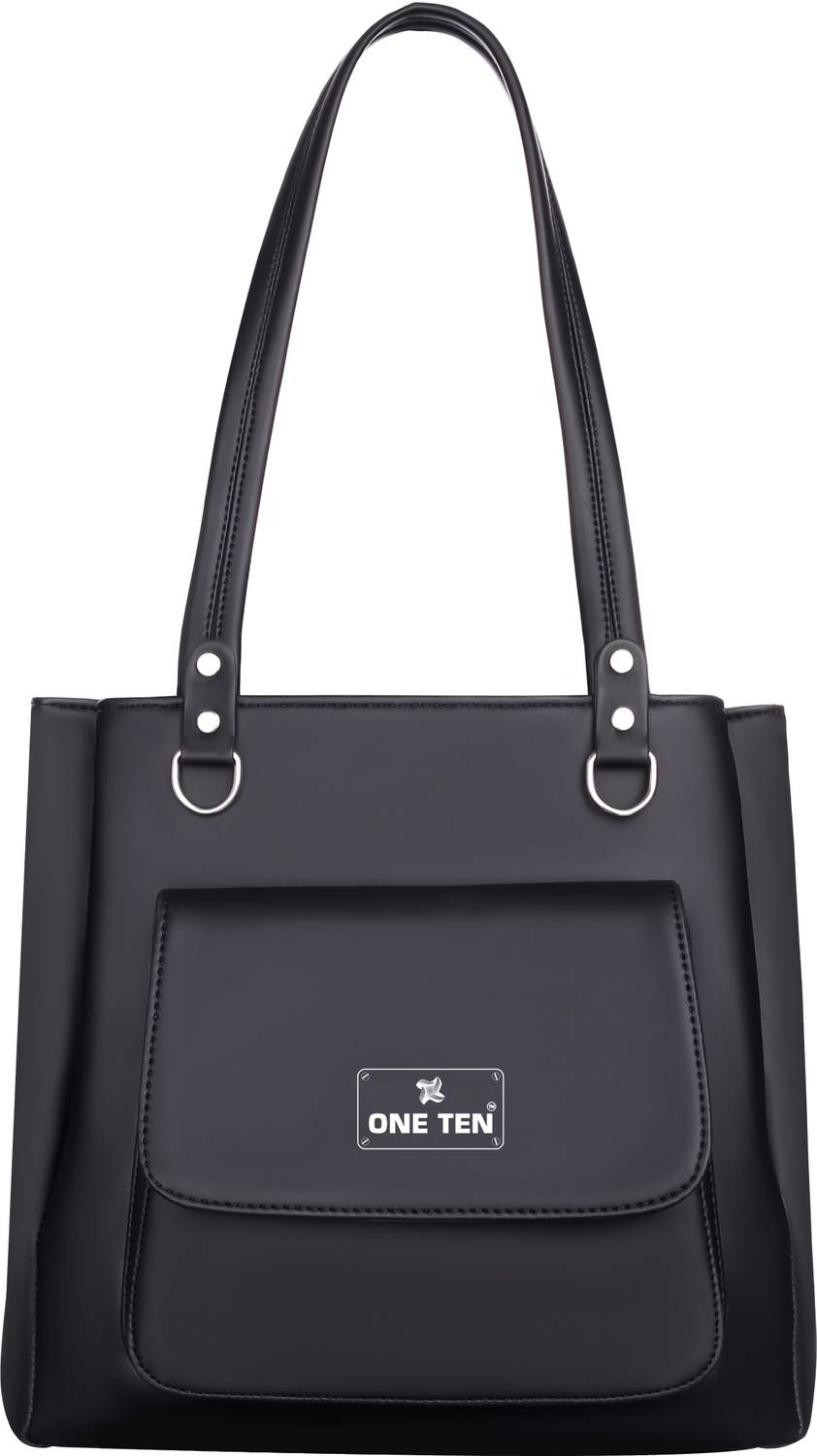 Buy ONE TEN Women Black Handbag Black Online @ Best Price in India
