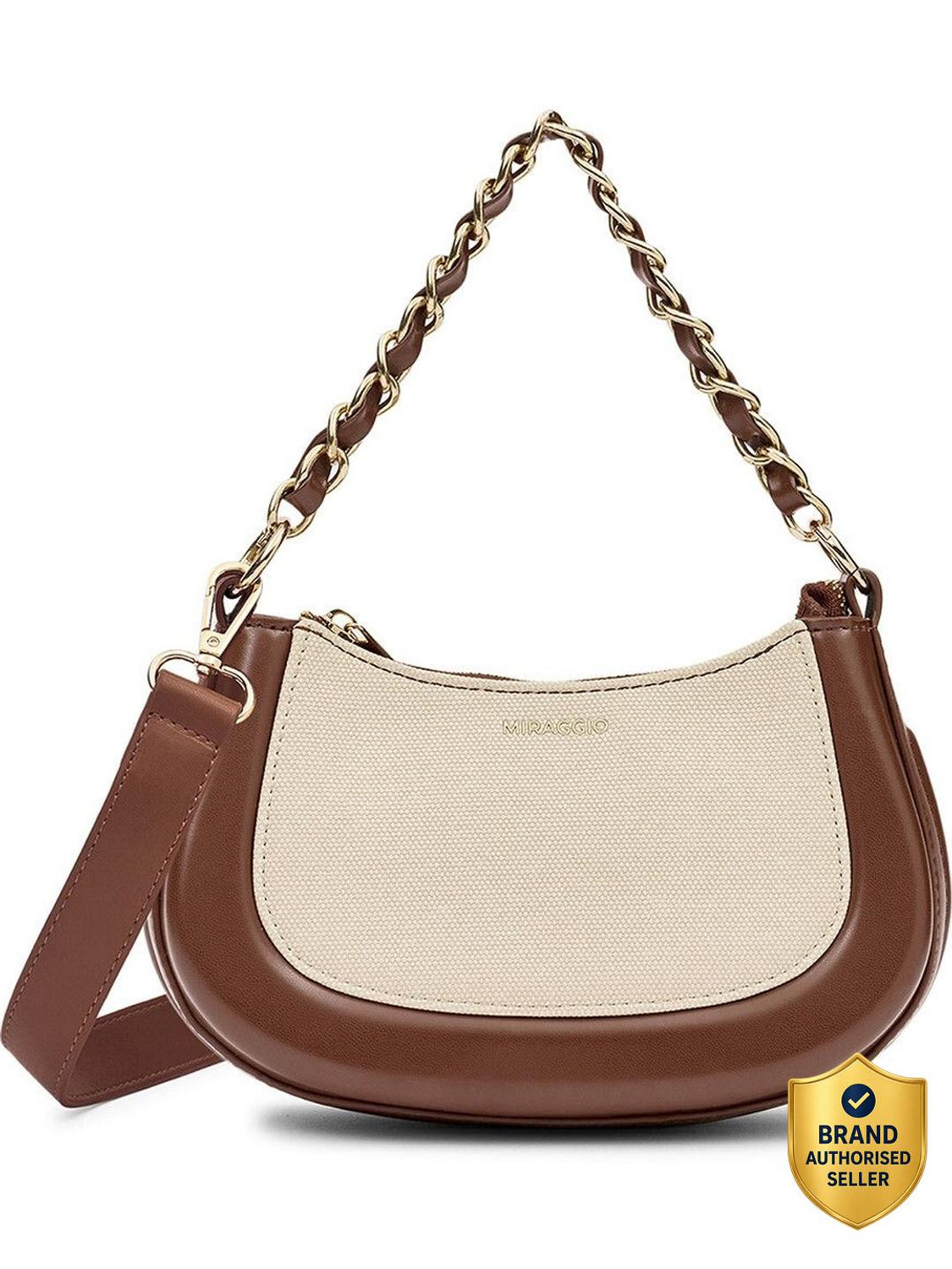 Image of Miraggio Women Brown Messenger Bag