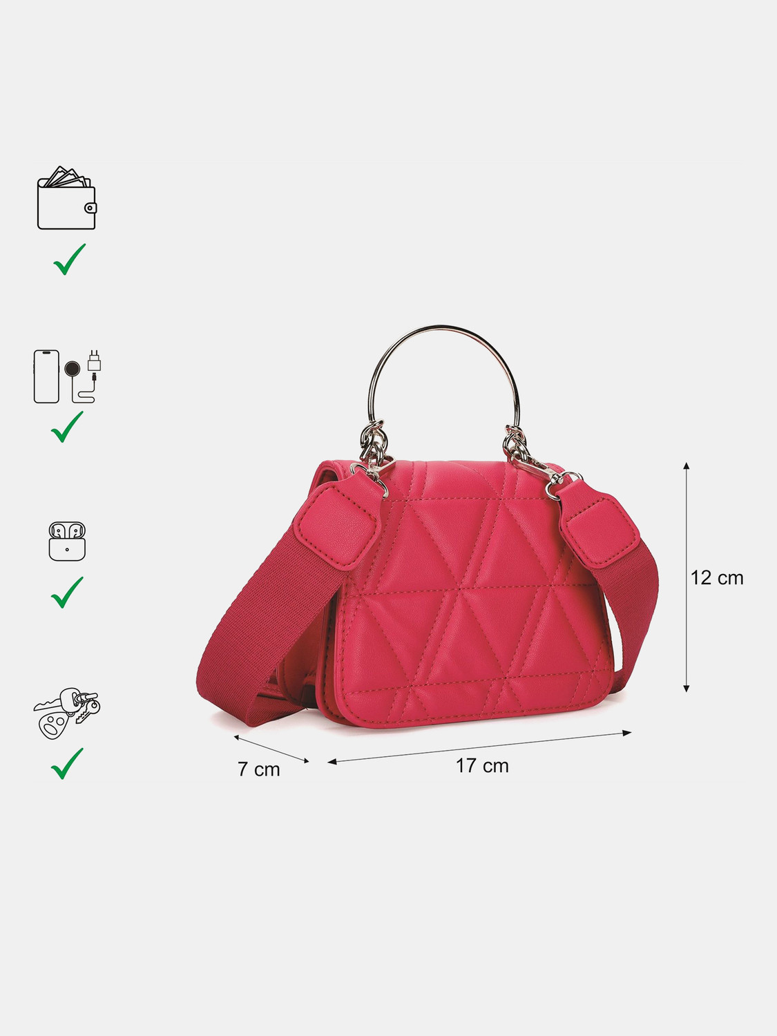 Image of Fastrack Women Pink Sling Bag