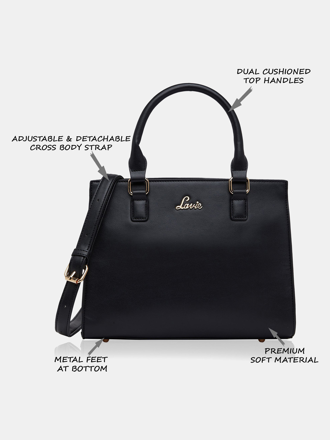 Image of LAVIE Women Black Satchel