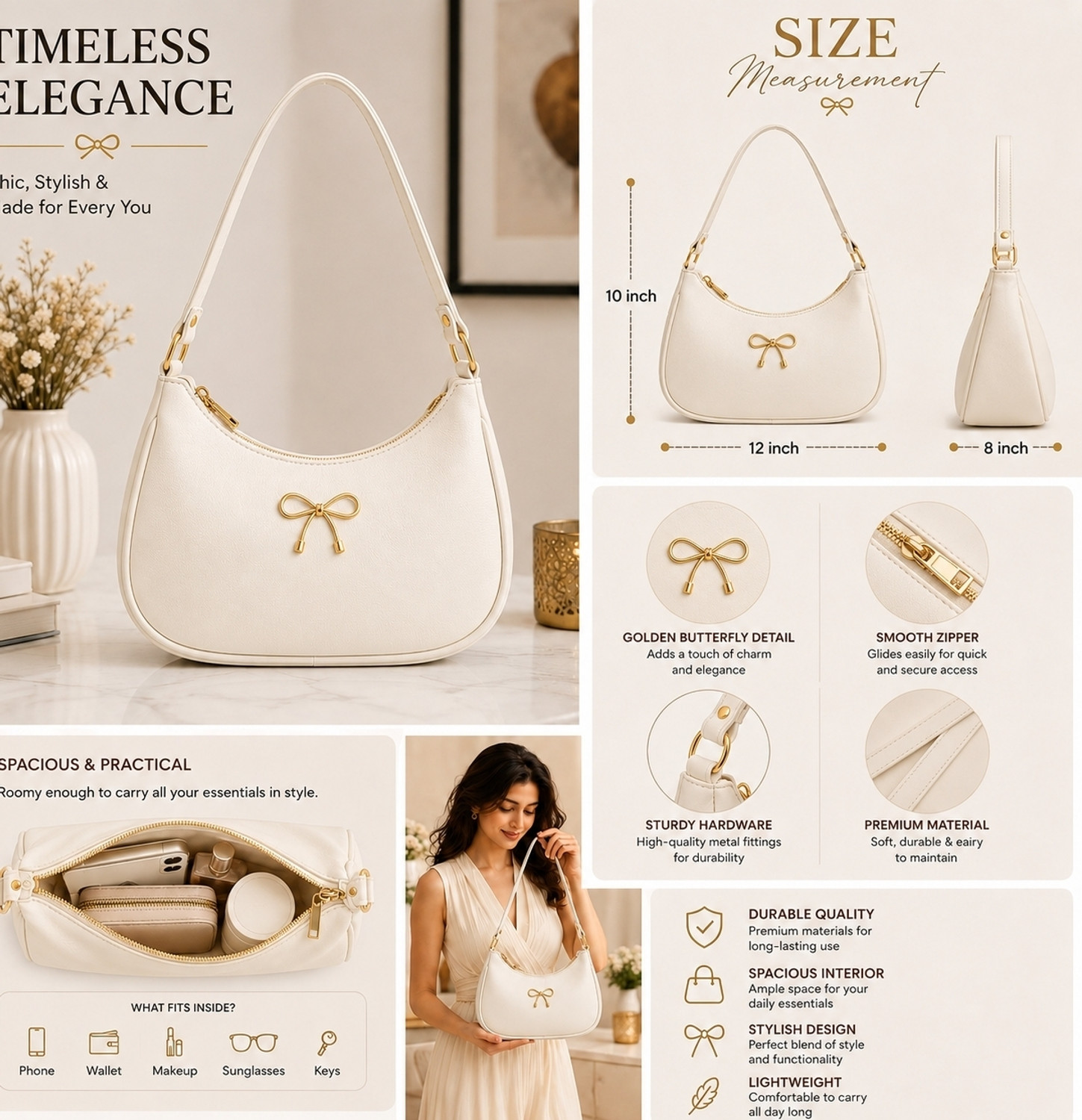 Image of Nexivo Women White Hobo