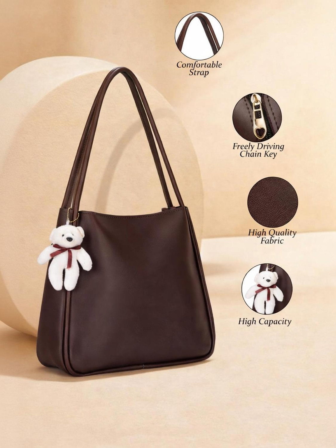 Image of AL Amazing Women Brown Shoulder Bag