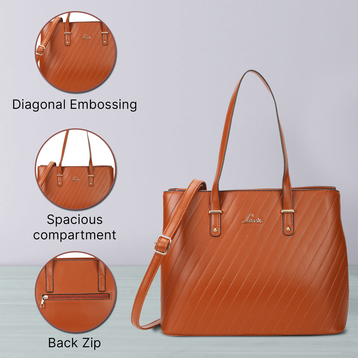 Image of LAVIE Women Brown Handbag