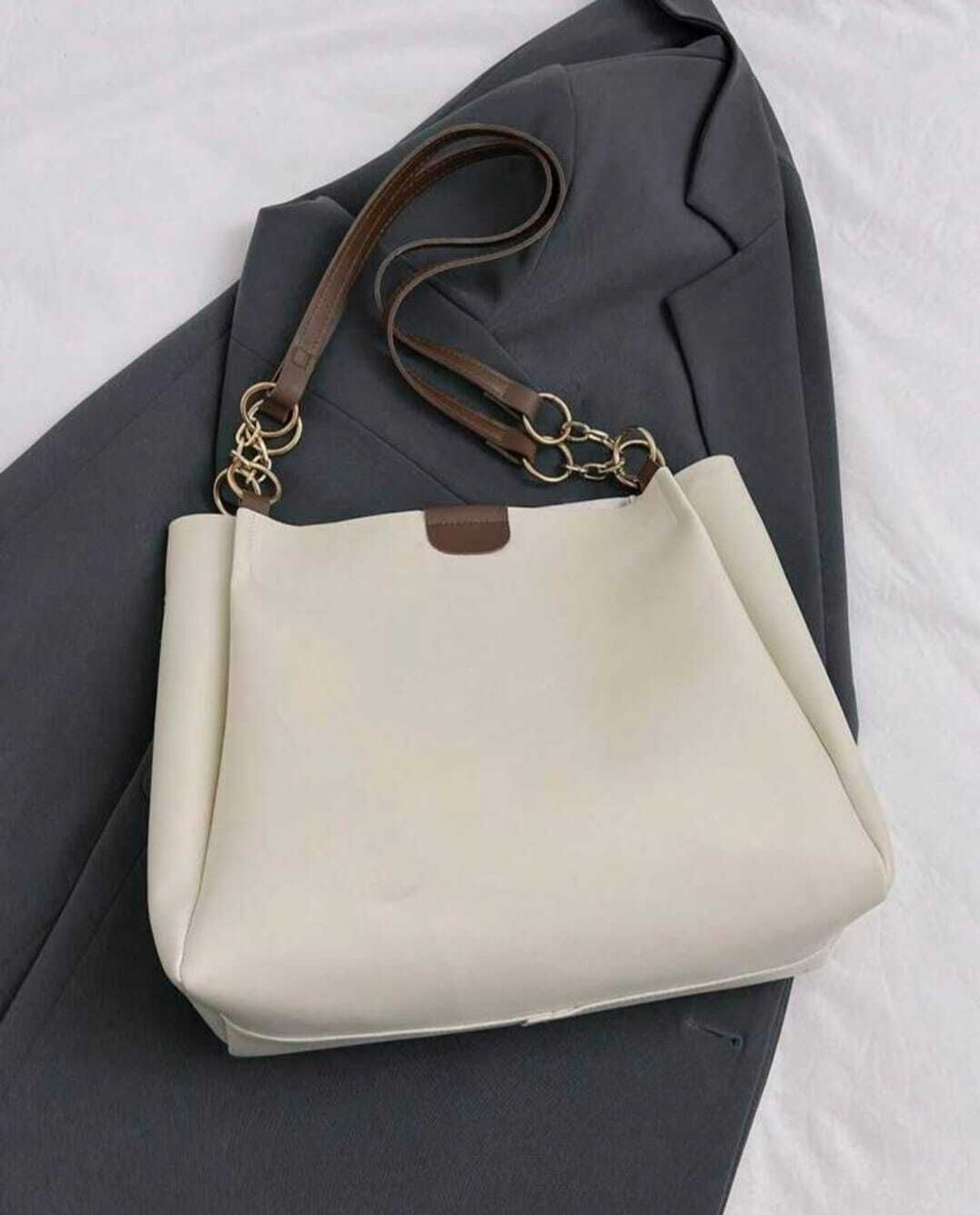 Image of Innto Women Brown, White Handbag