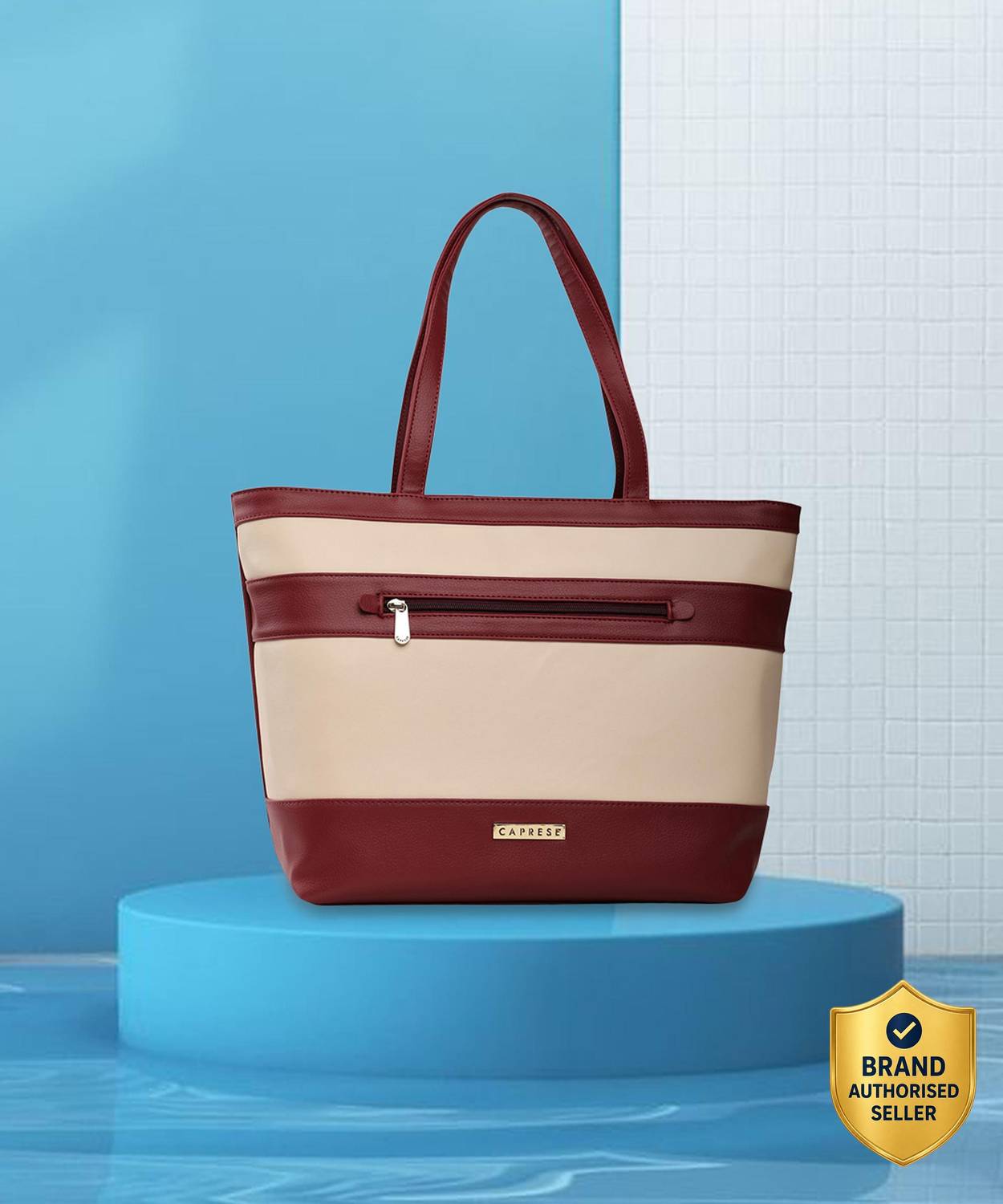 Caprese Men & Women Maroon Tote