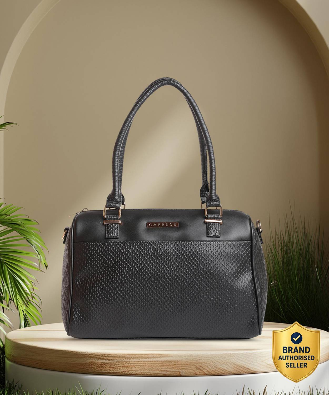 Caprese Women Black Satchel