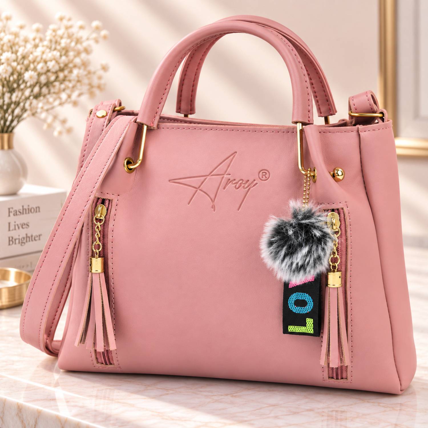 Aroy Women Pink Handbag