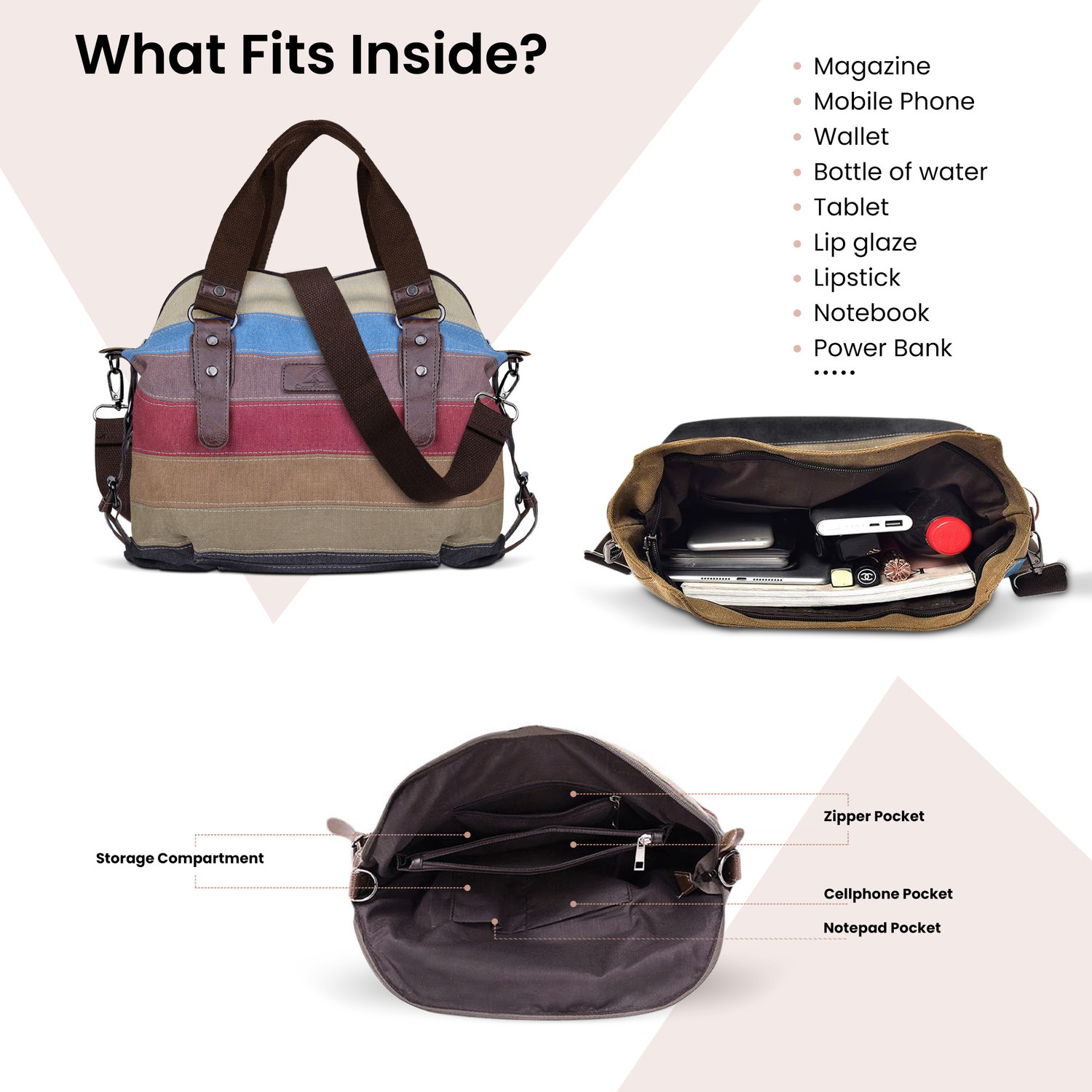 Image of STORITE Women Multicolor Handbag