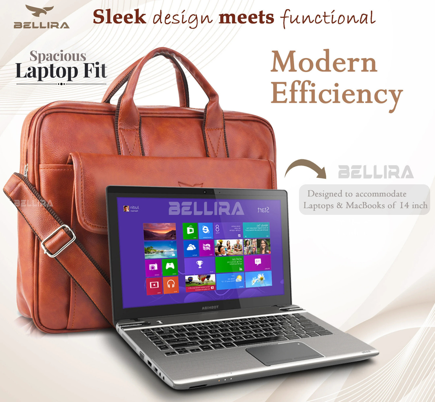 Image of bellira Men & Women Tan Messenger Bag