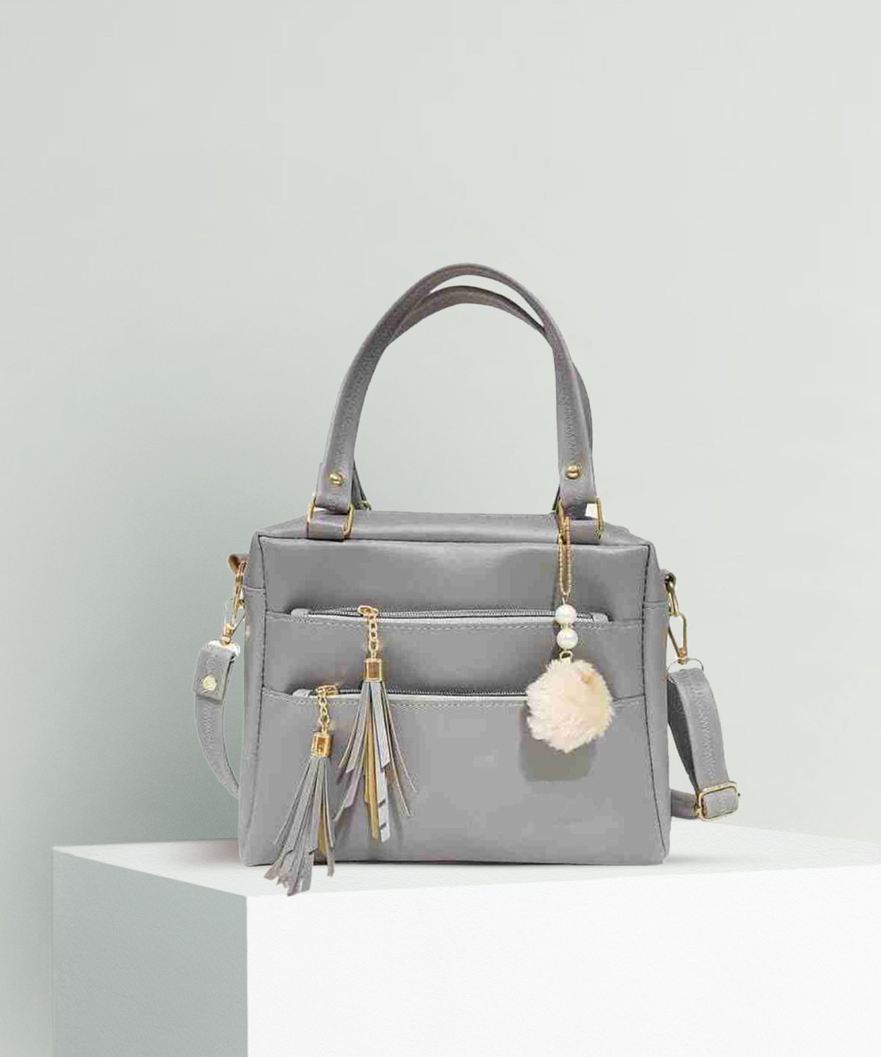 Image of Zenvyra Women Grey Sling Bag