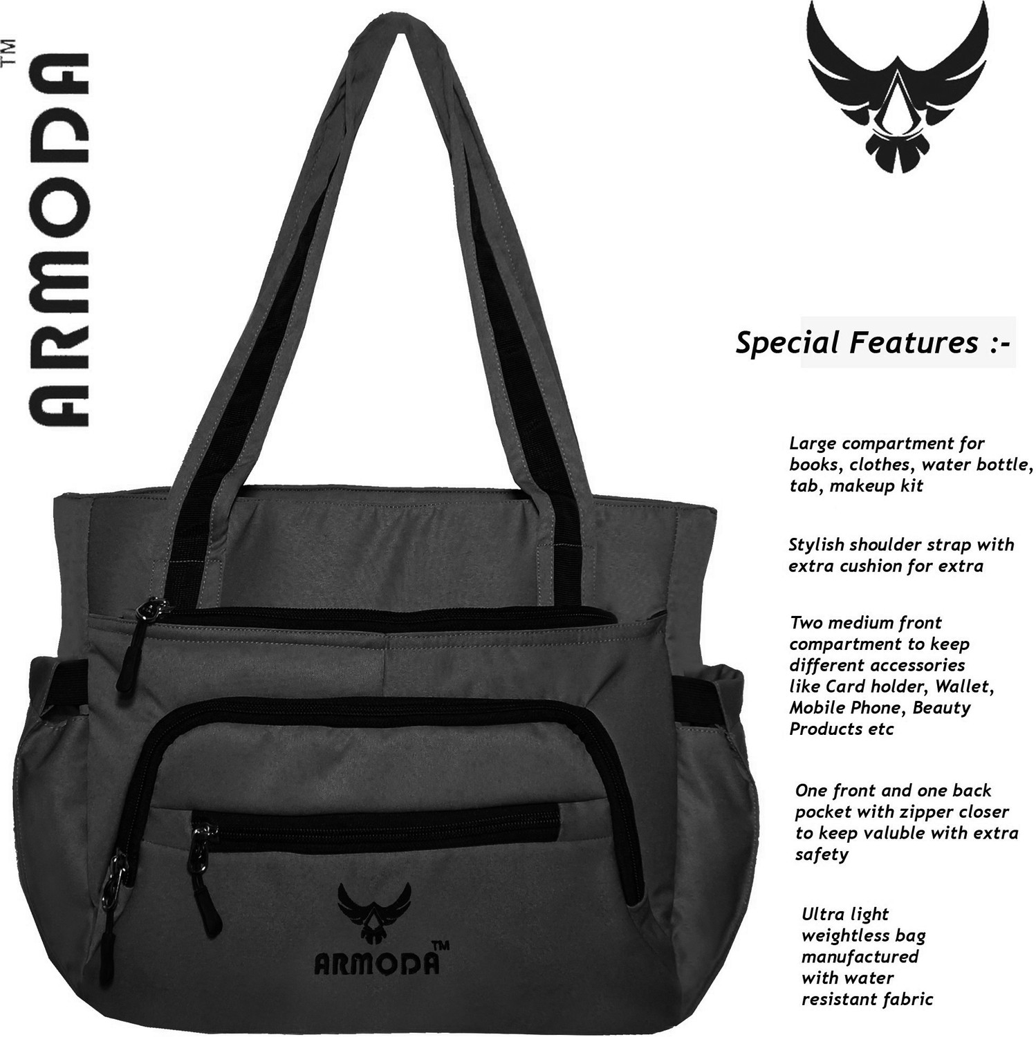 Image of ARMODA Women Grey Shoulder Bag