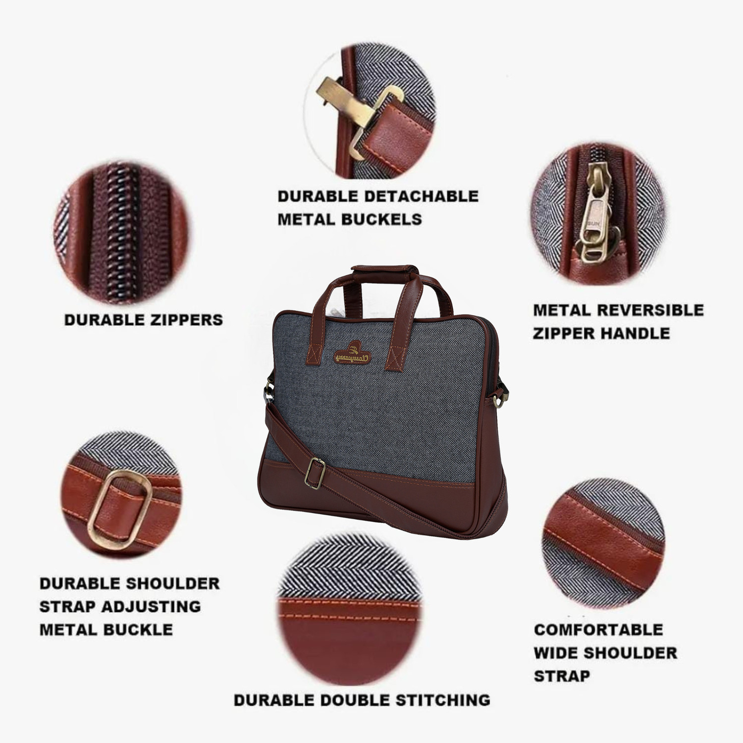 Image of ClassyCarry Men & Women Grey Messenger Bag